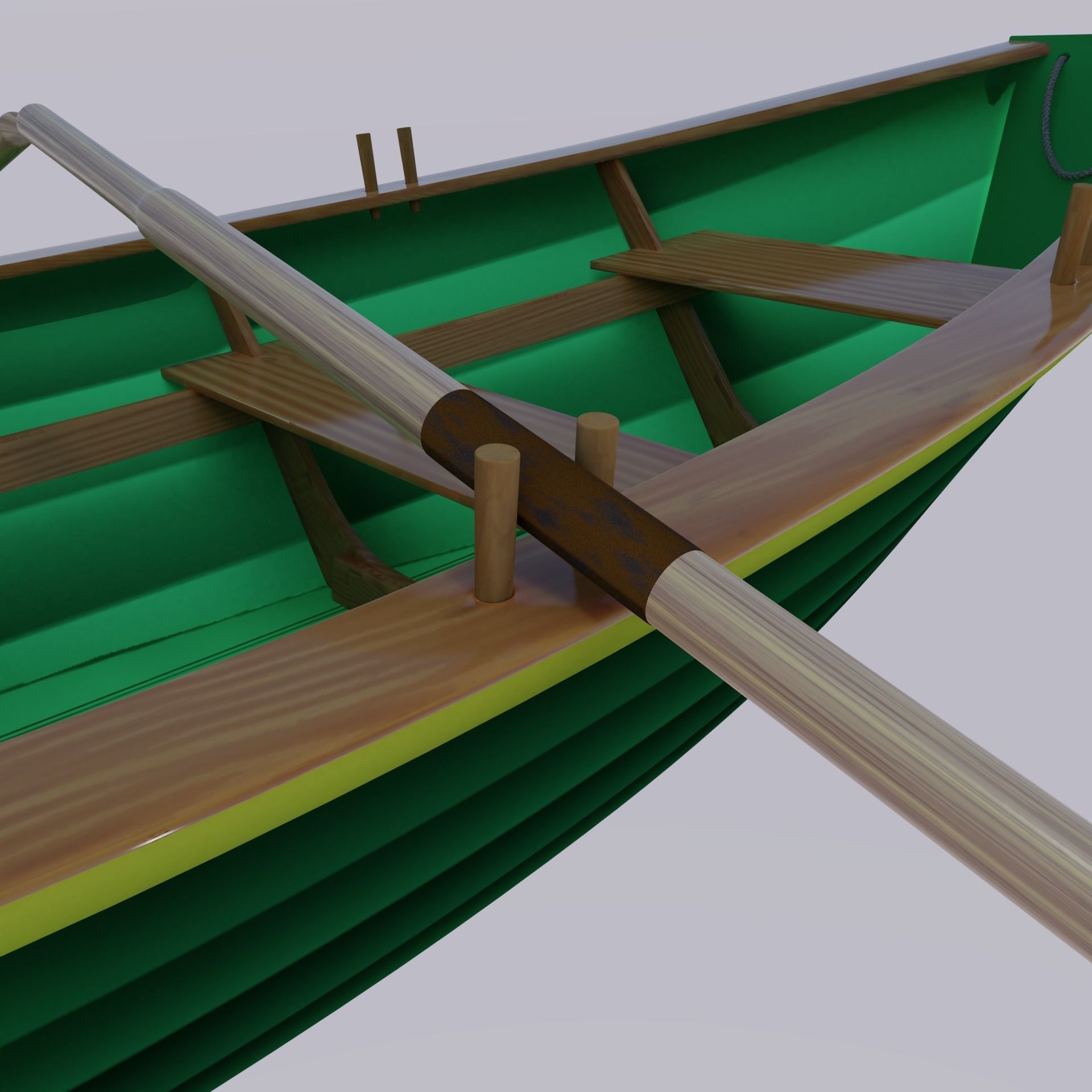Grand Banks Dory Rowboat 3D model_4