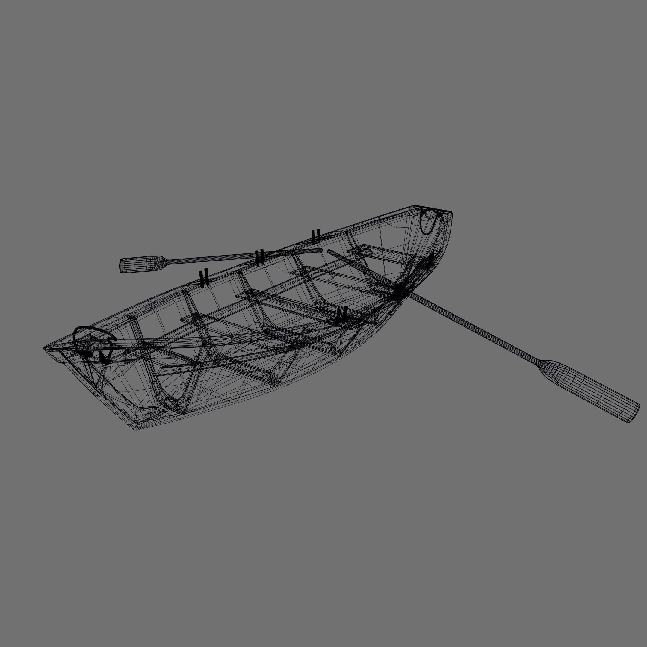 Grand Banks Dory Rowboat 3D model_9