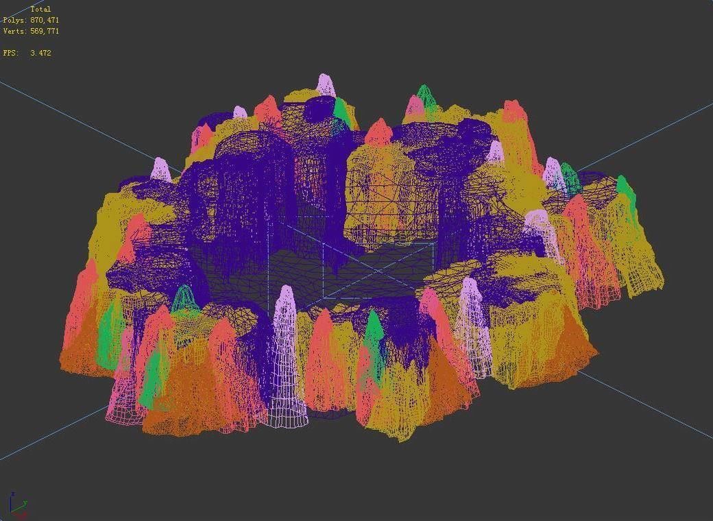 3D map with - Stones 05 3D model_3