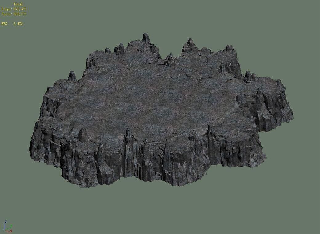 3D map with - Stones 05 3D model_2