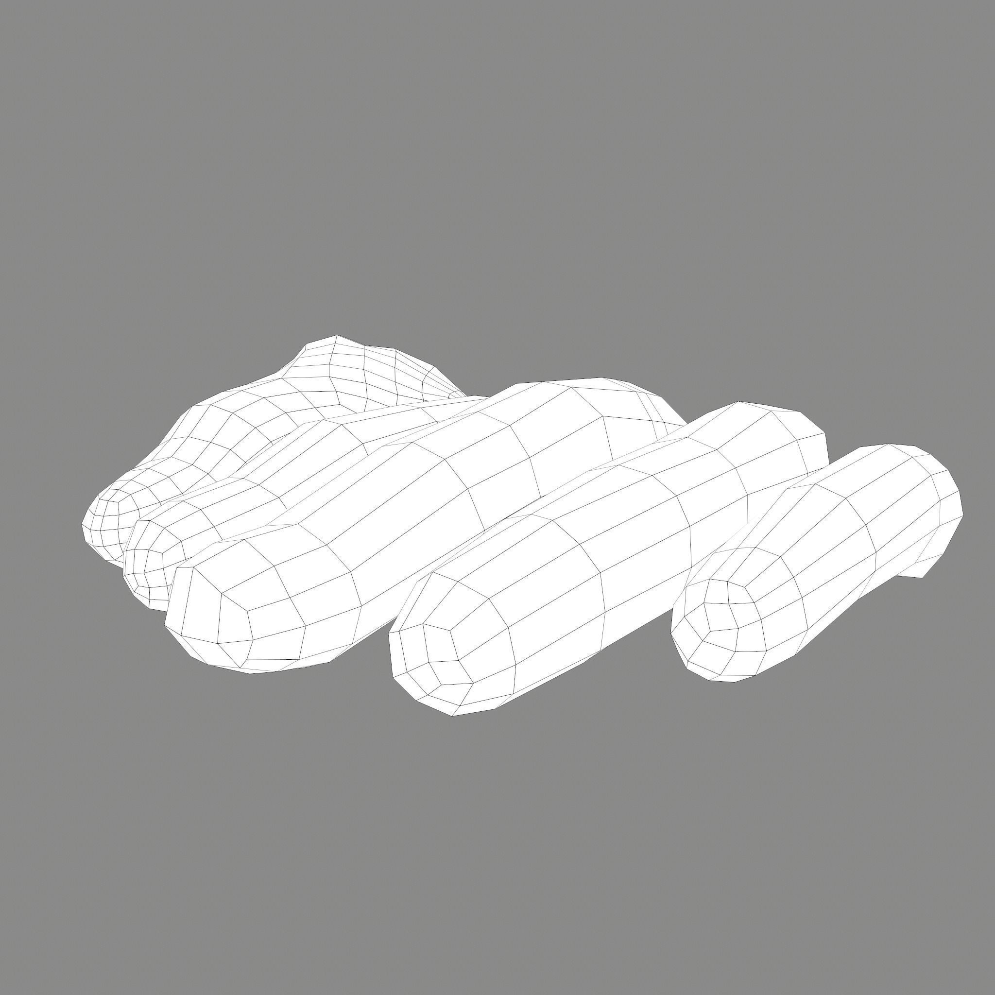 Severed Fingers  Low-poly 3D model_43