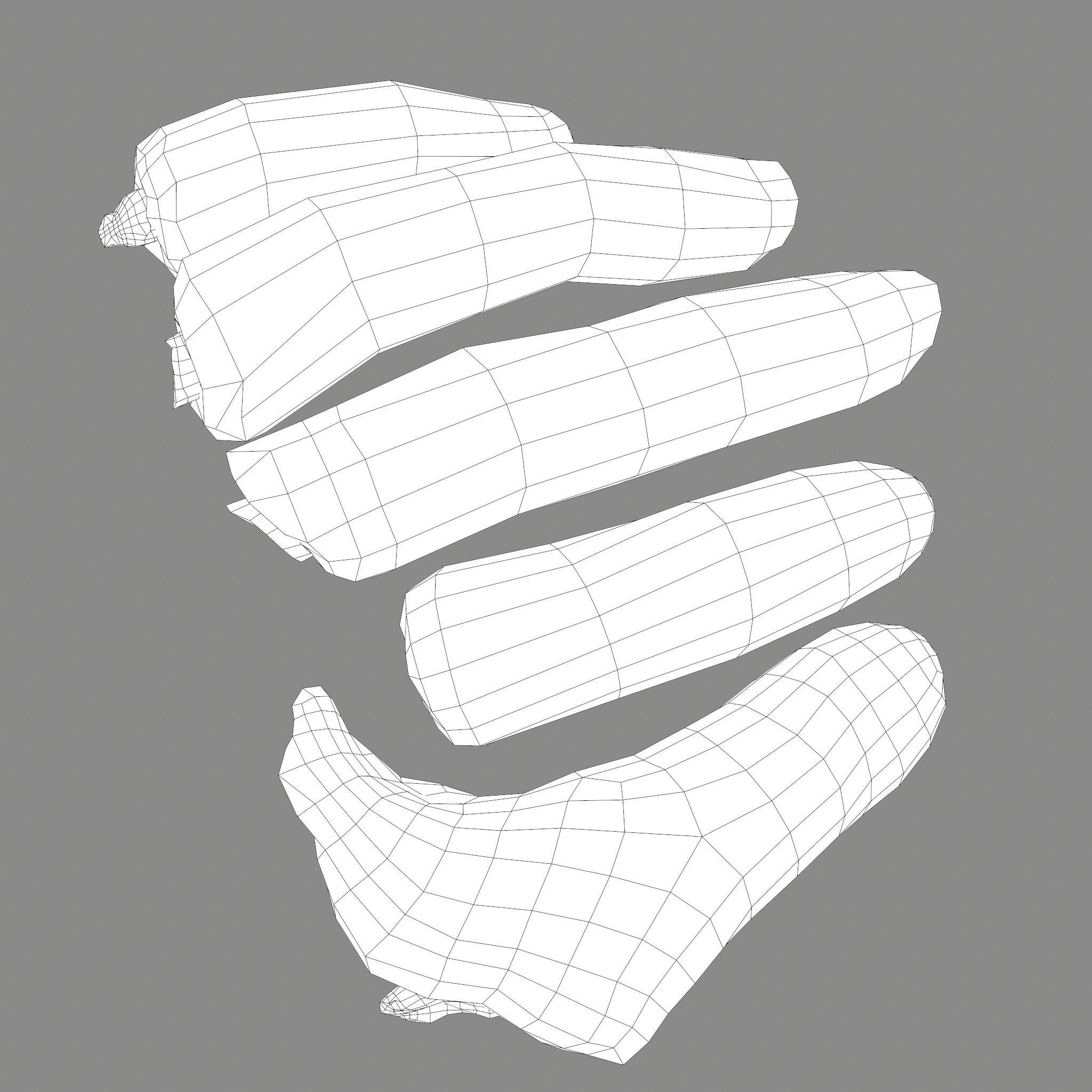 Severed Fingers  Low-poly 3D model_36