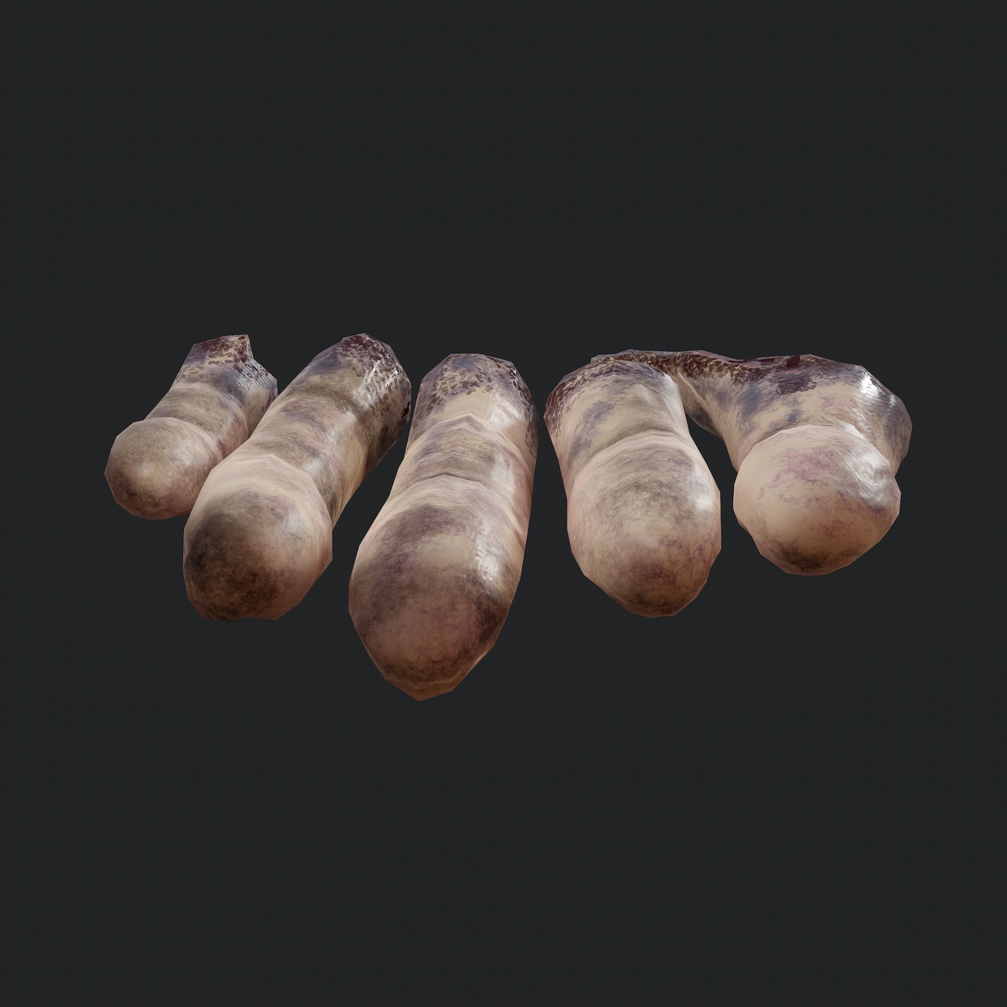 Severed Fingers  Low-poly 3D model_28
