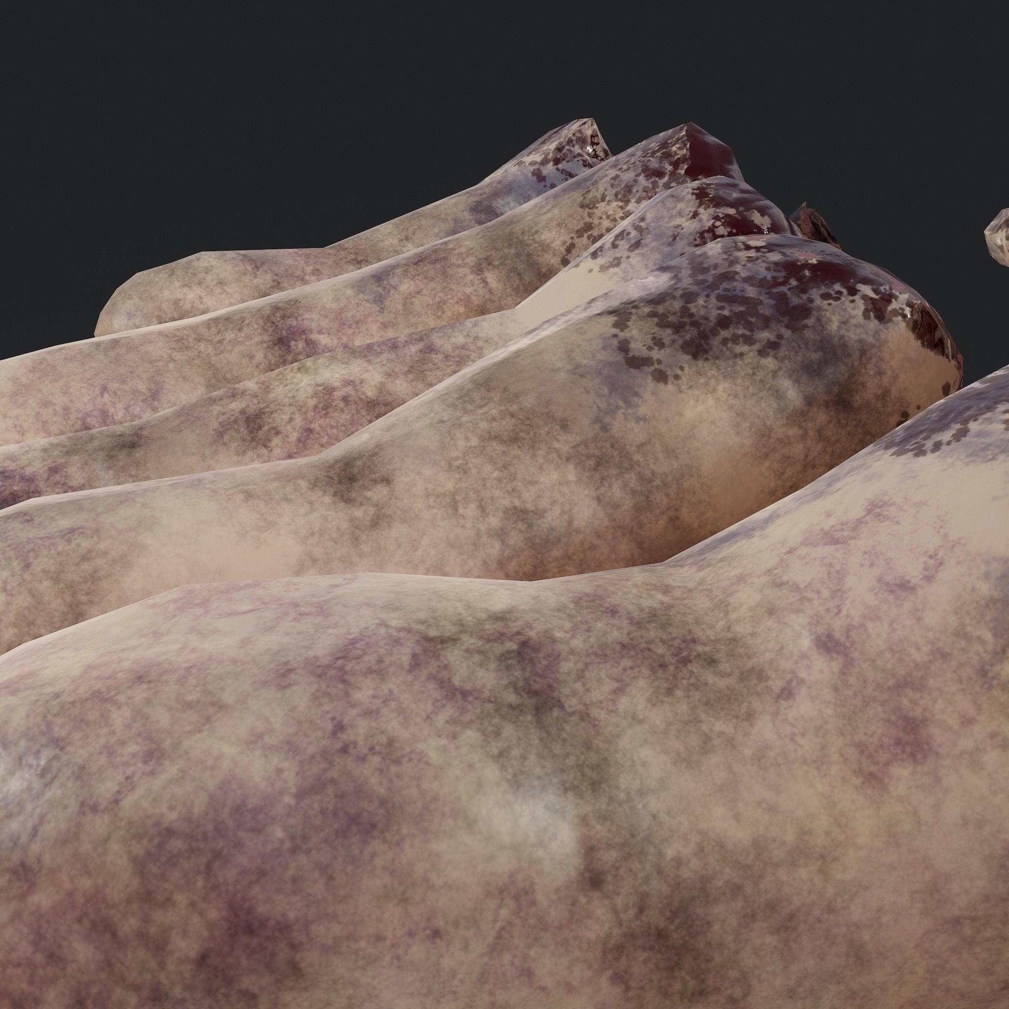 Severed Fingers  Low-poly 3D model_29