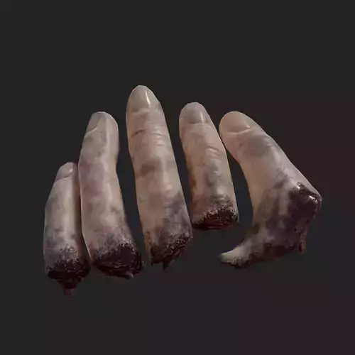 Severed Fingers  Low-poly 3D model