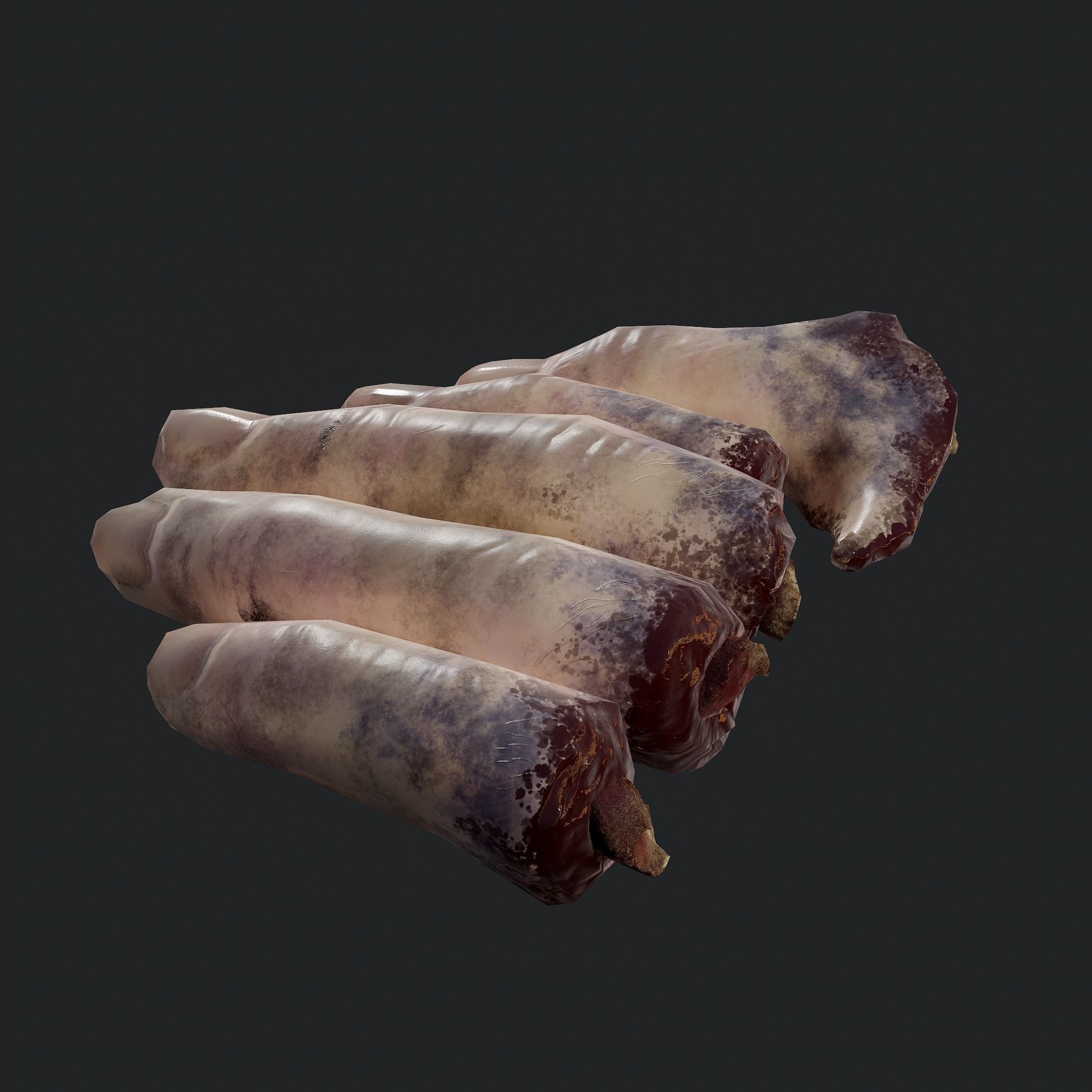 Severed Fingers  Low-poly 3D model_9