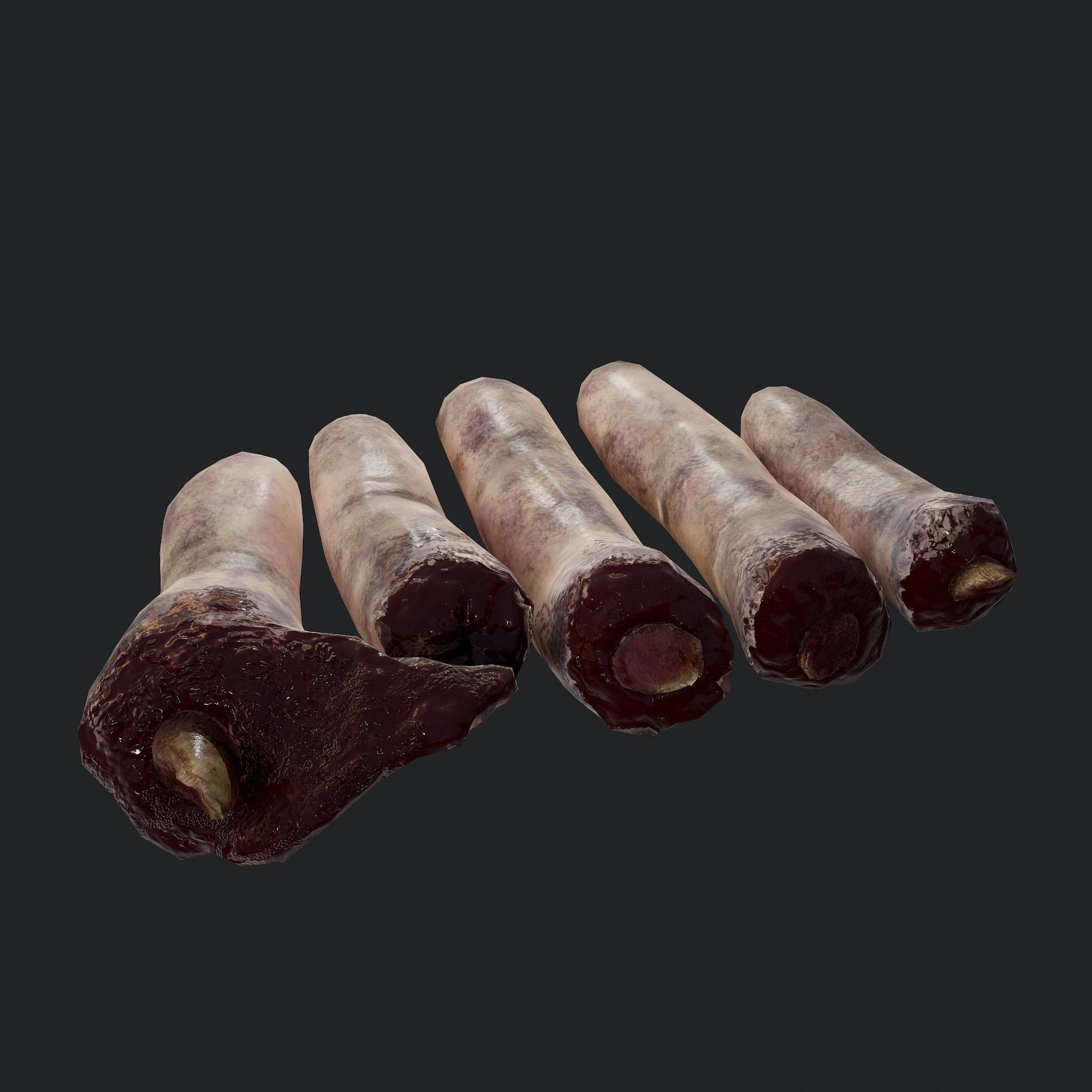 Severed Fingers  Low-poly 3D model_24