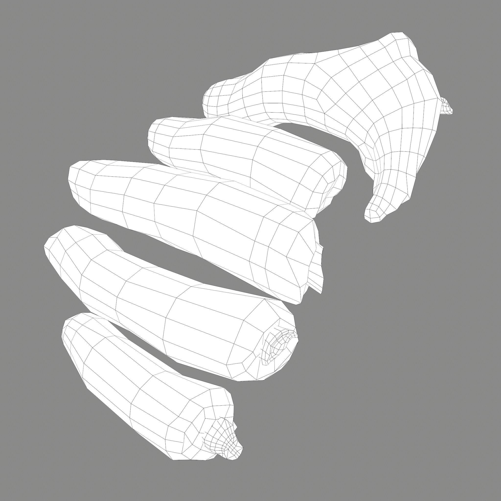 Severed Fingers  Low-poly 3D model_40