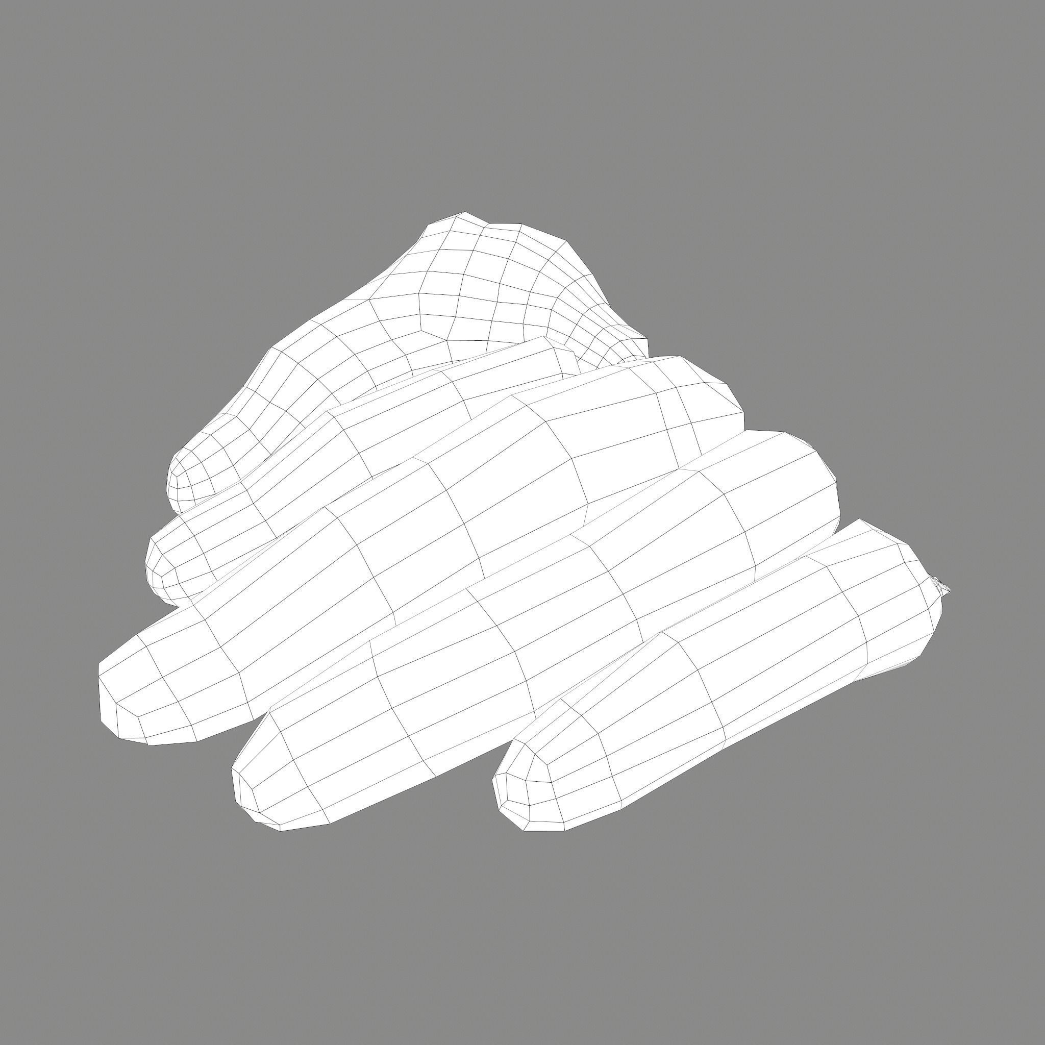 Severed Fingers  Low-poly 3D model_33