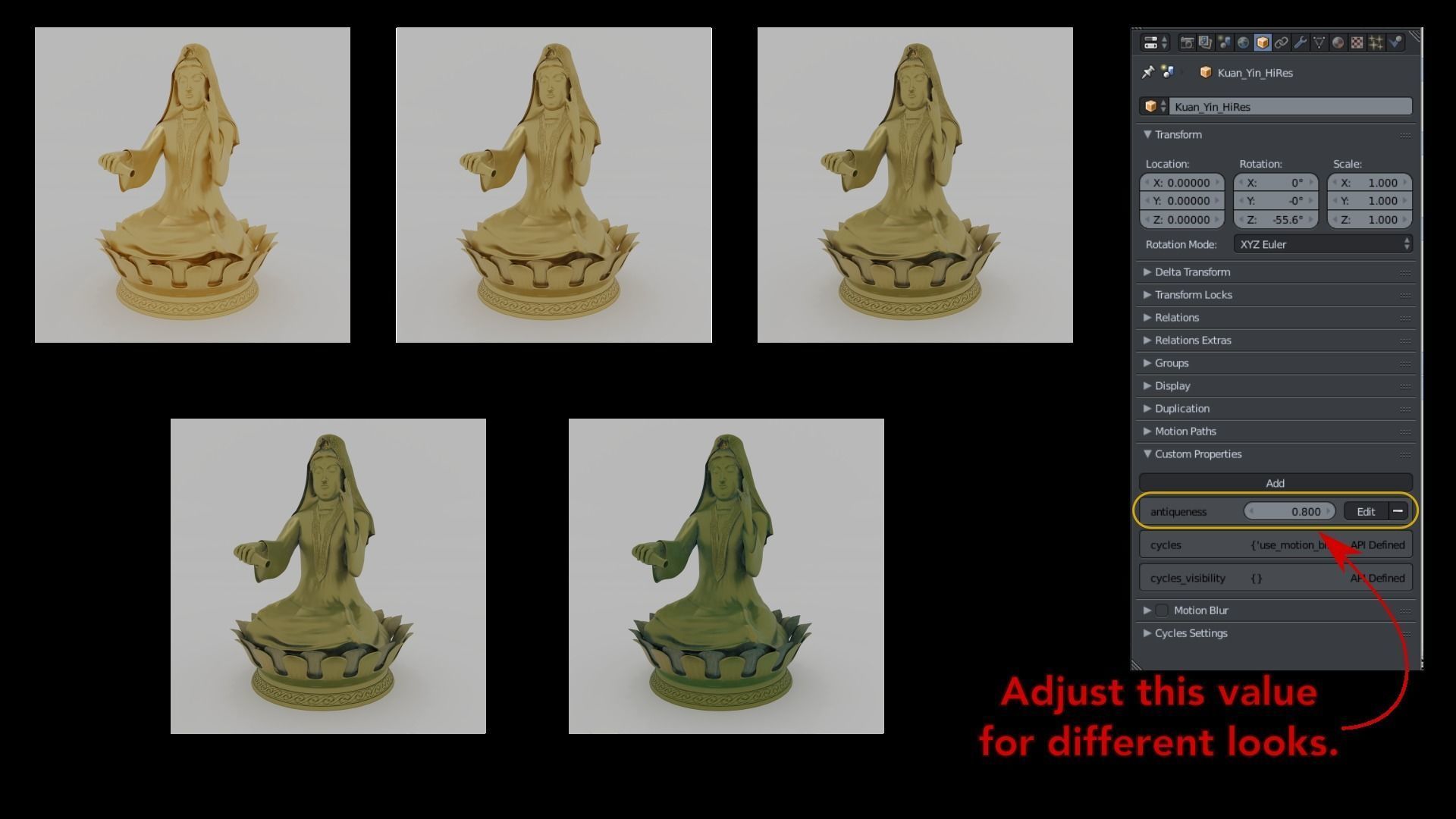 Kuan Yin Statue 3D model_9