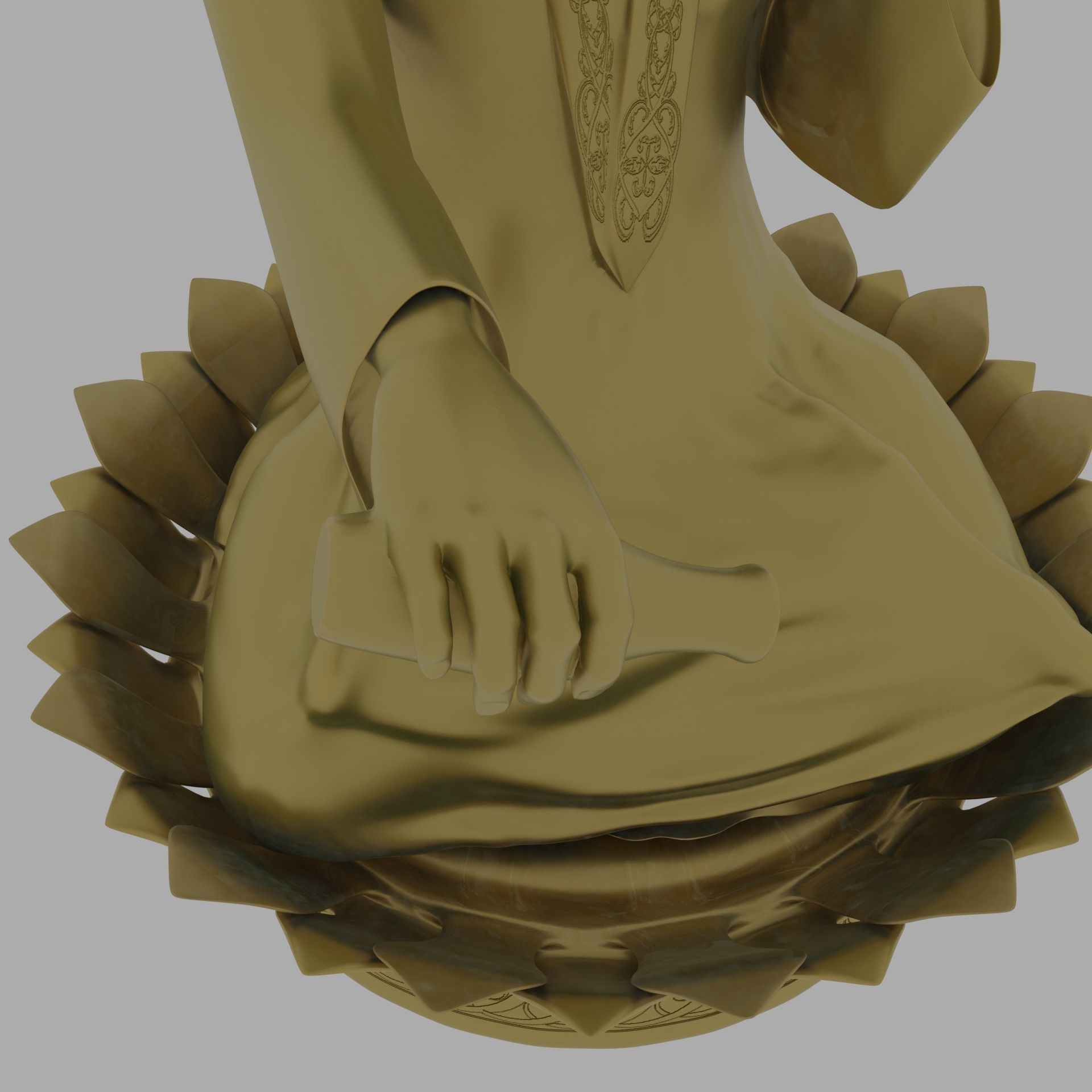 Kuan Yin Statue 3D model_6
