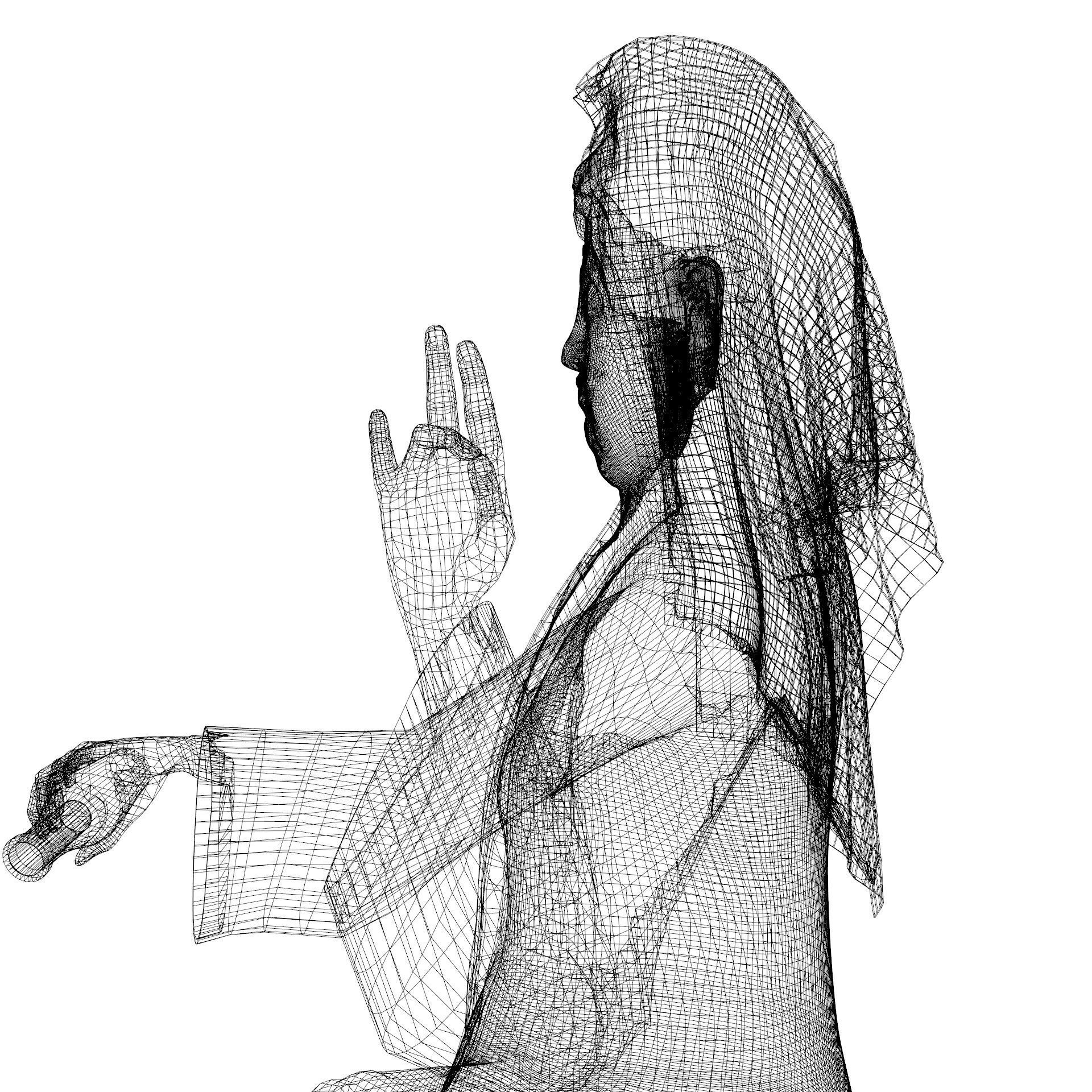 Kuan Yin Statue 3D model_8