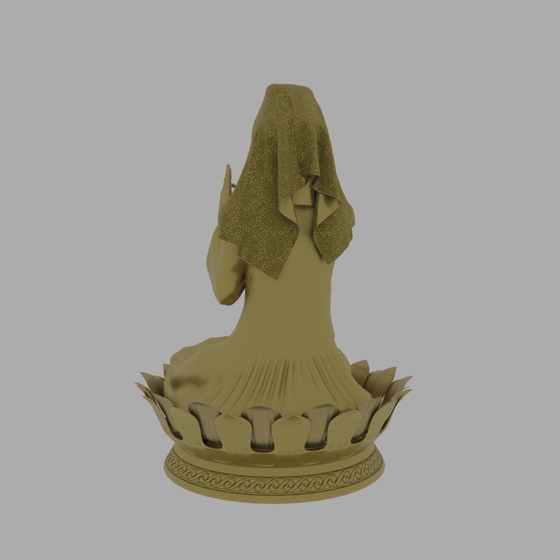 Kuan Yin Statue 3D model_3