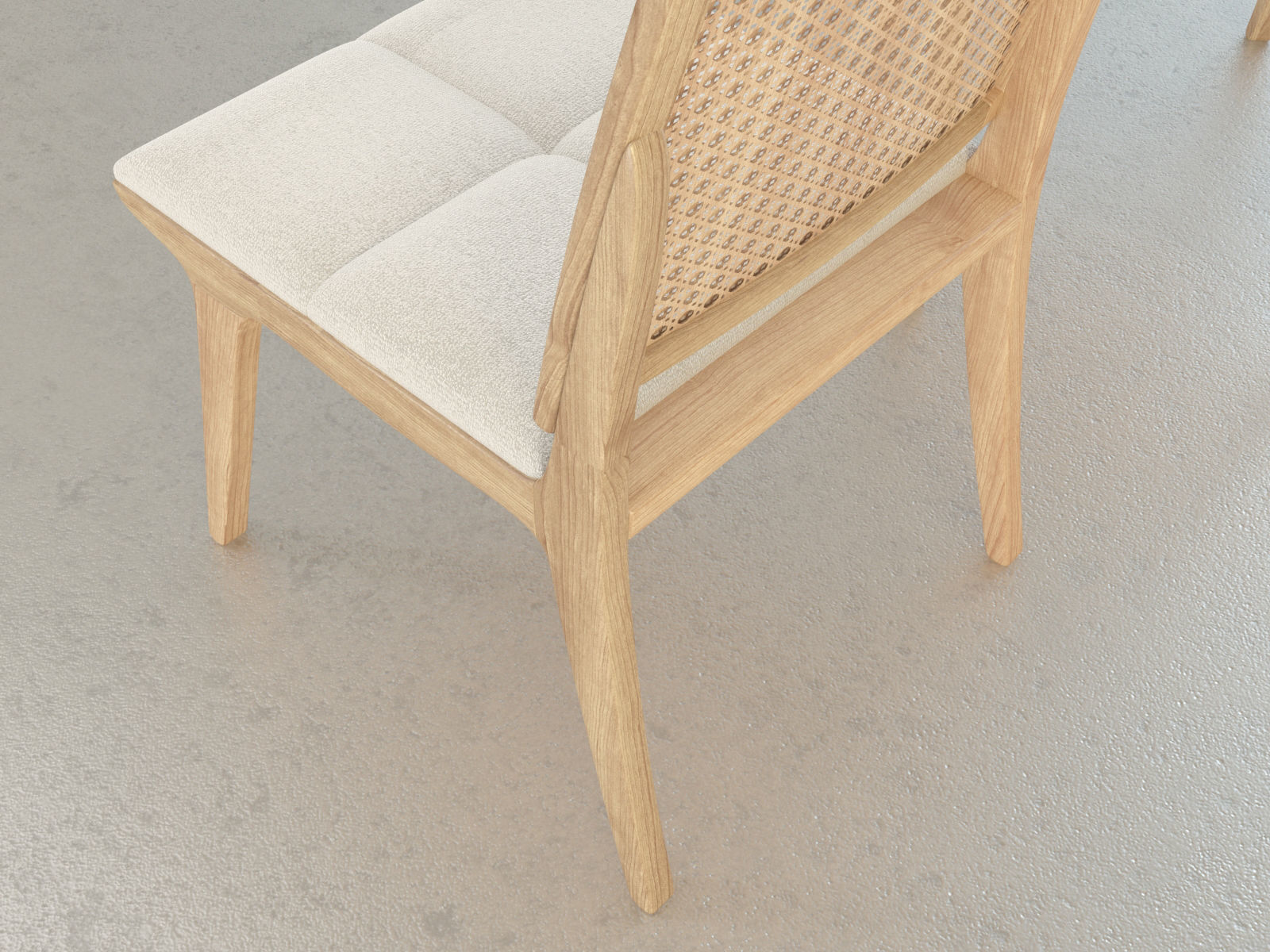 C120 Wood Chair 3D model_9