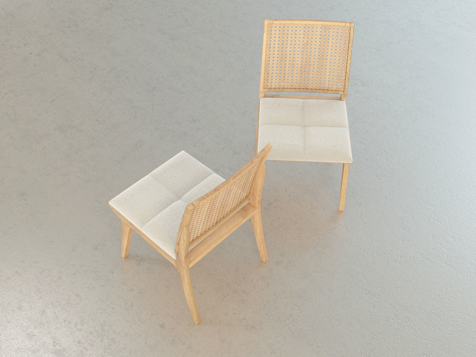 C120 Wood Chair 3D model_10