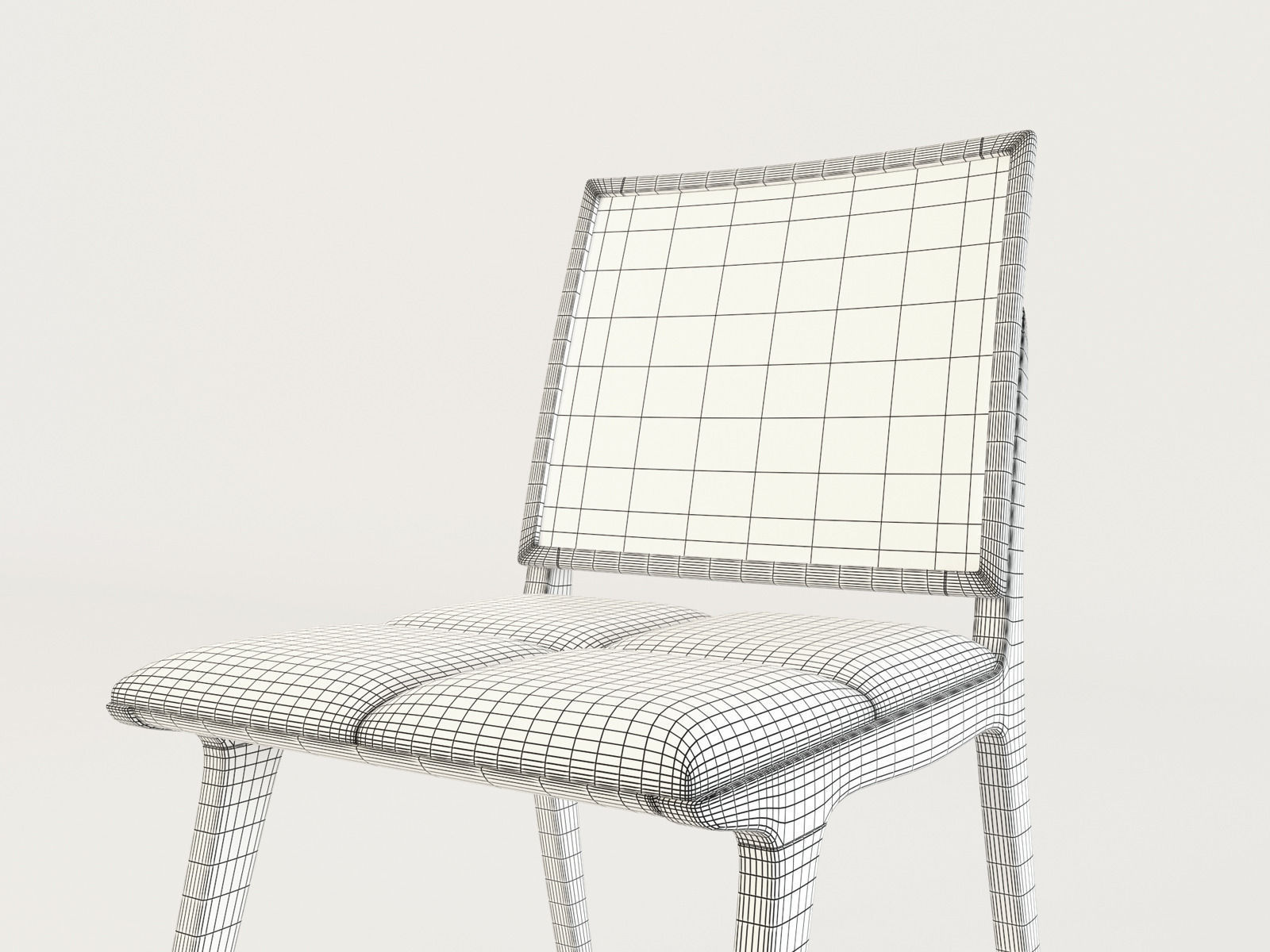 C120 Wood Chair 3D model_6
