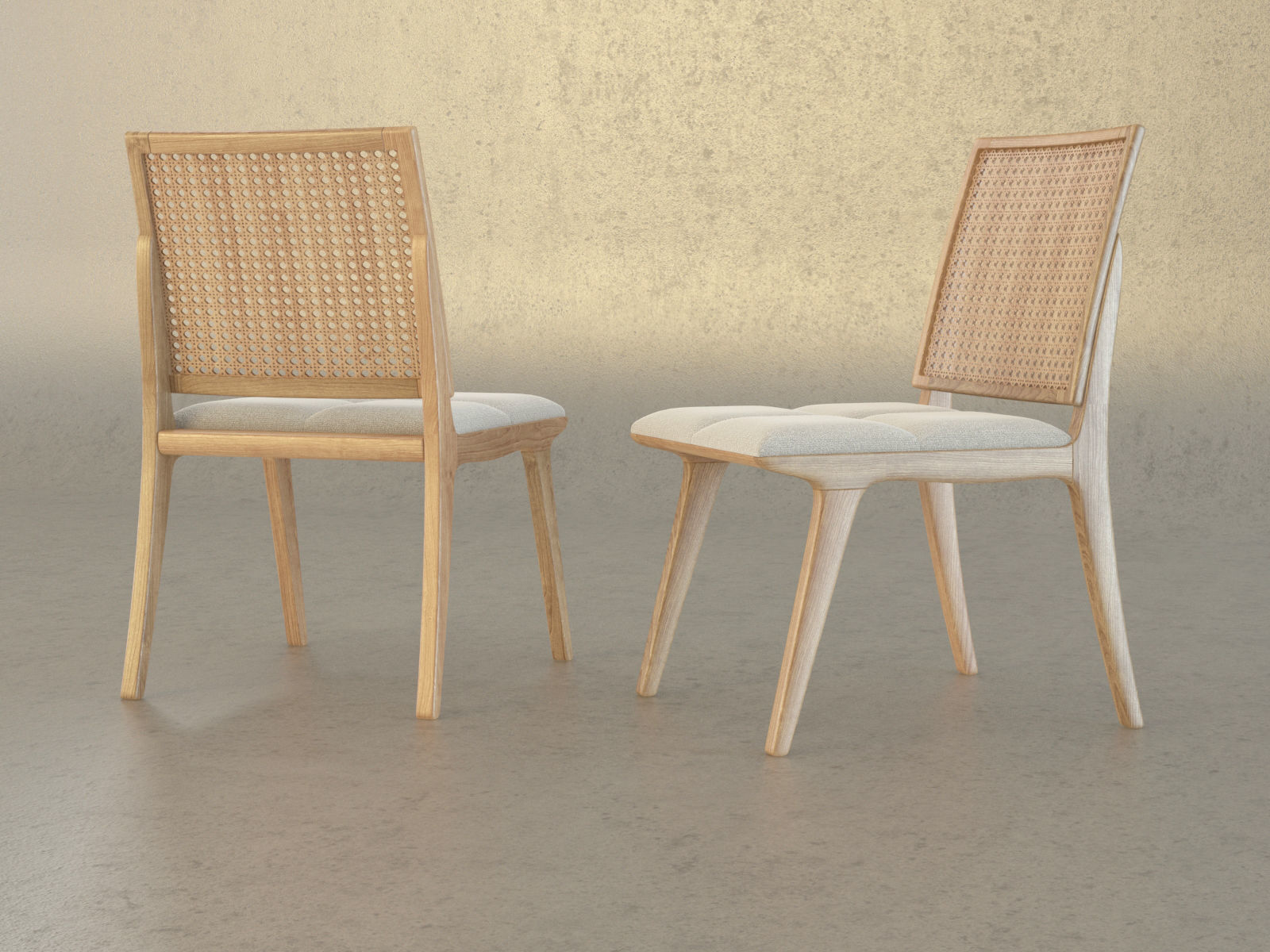 C120 Wood Chair 3D model_11