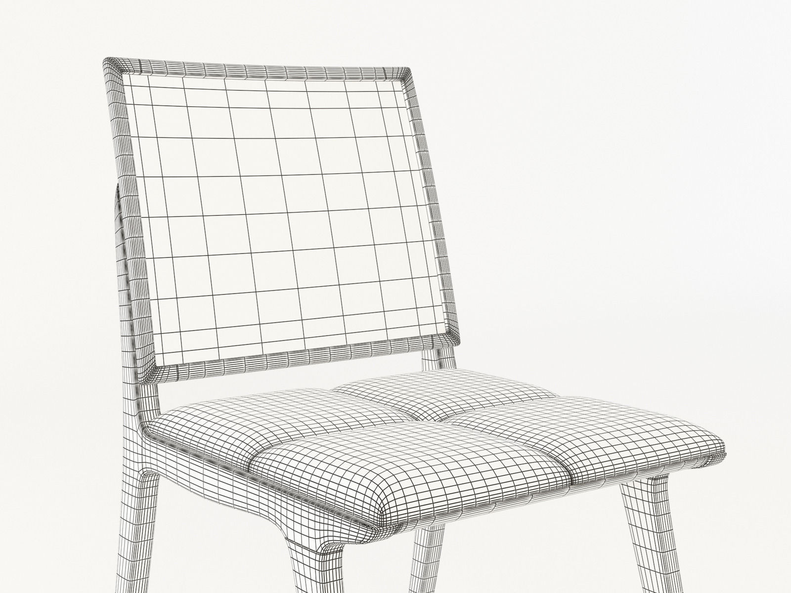C120 Wood Chair 3D model_8
