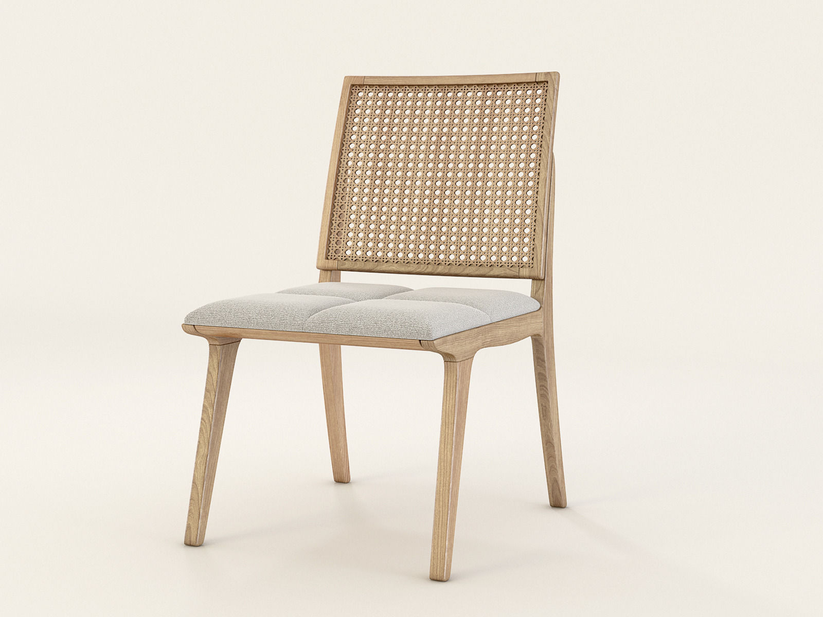 C120 Wood Chair 3D model_1