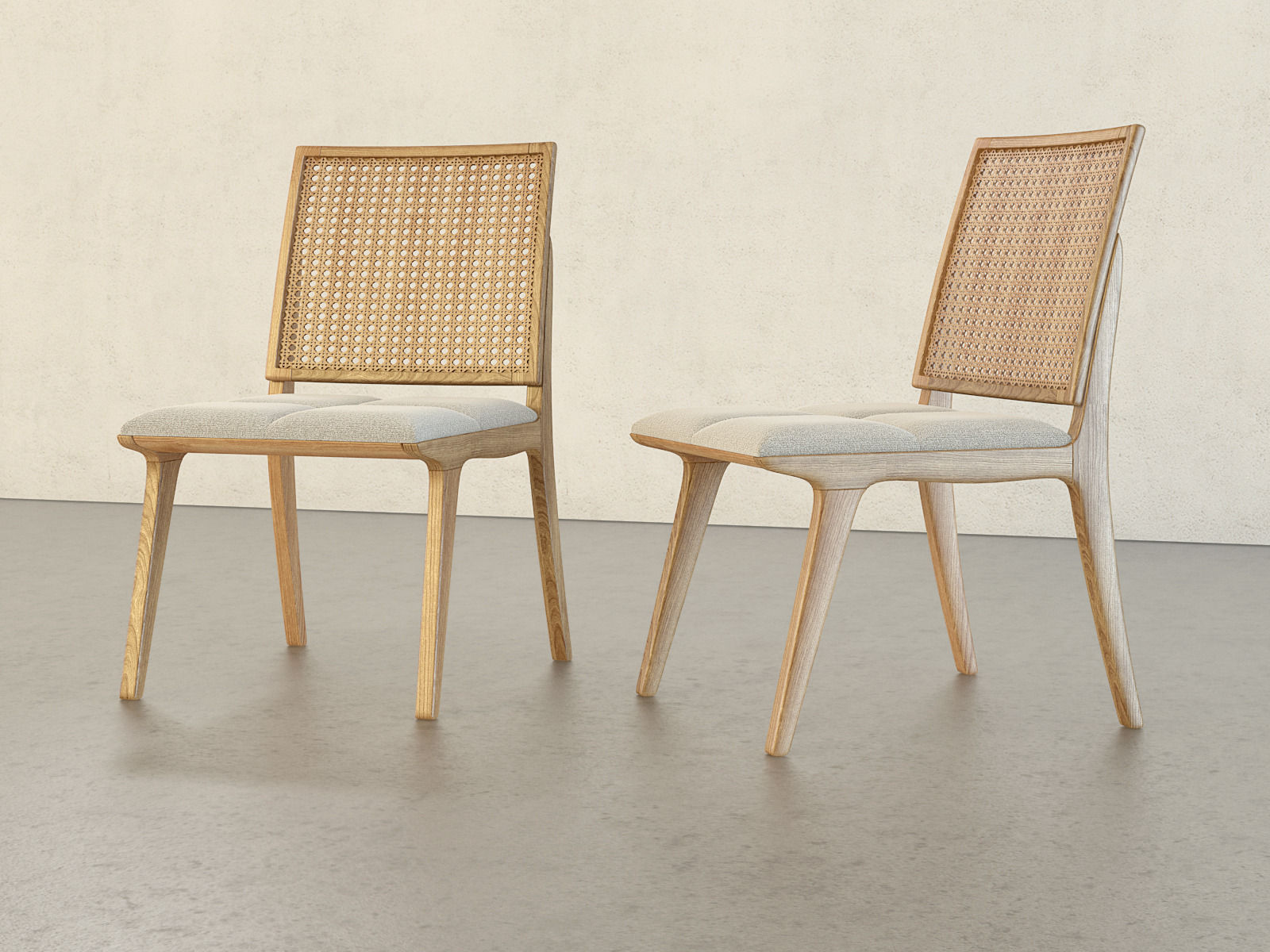 C120 Wood Chair 3D model_5