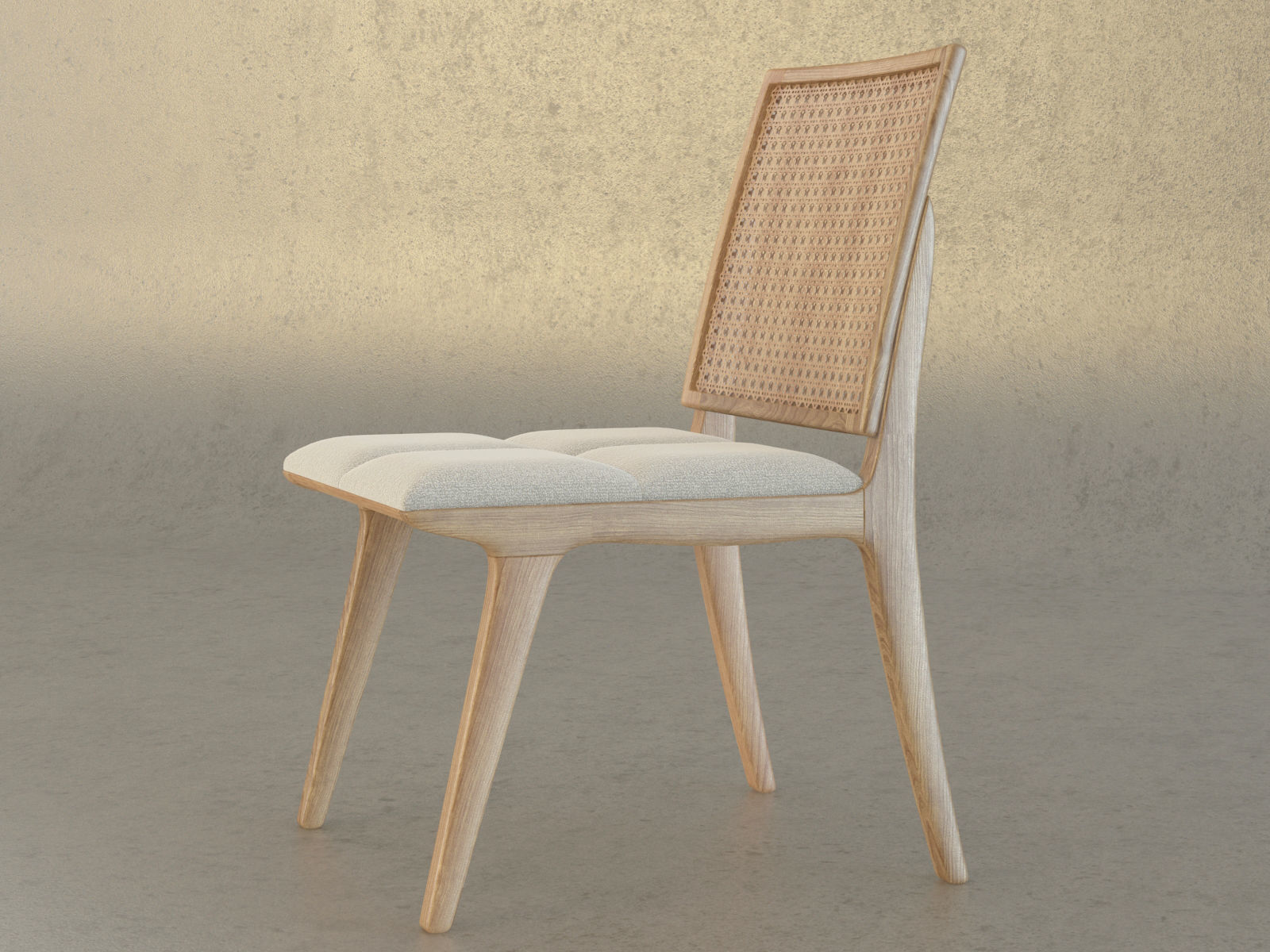 C120 Wood Chair 3D model_12