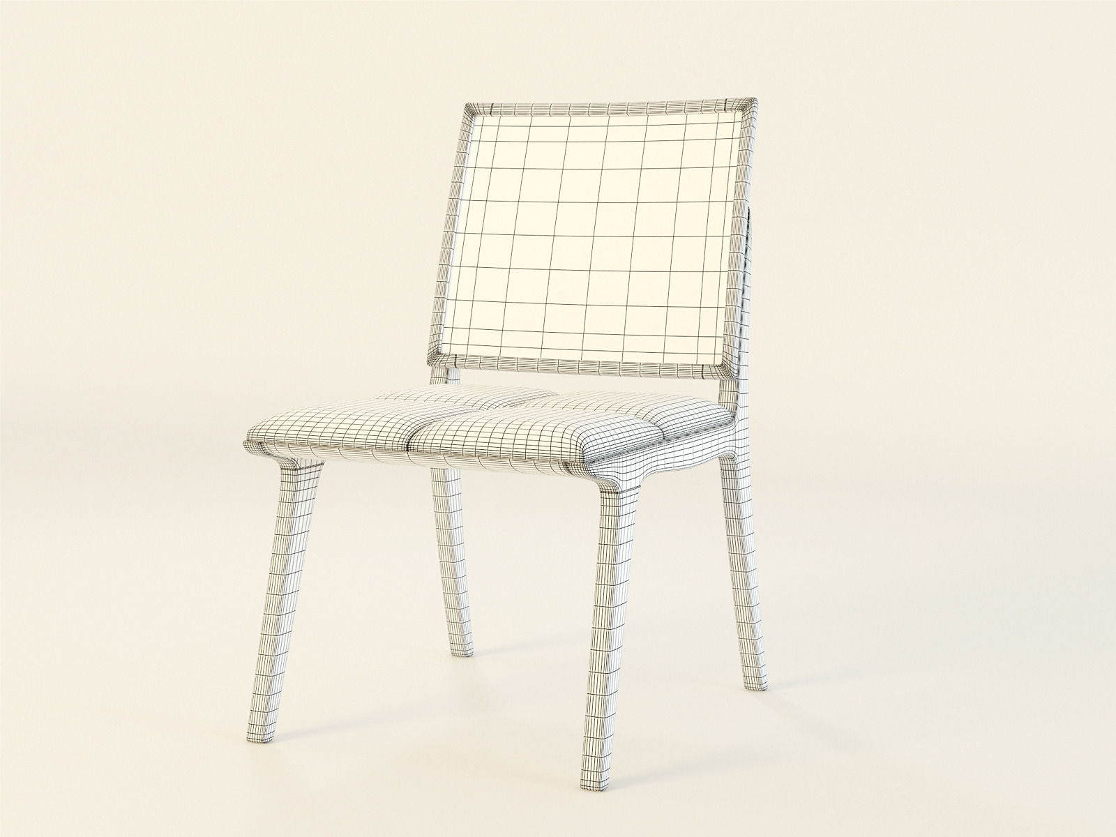 C120 Wood Chair 3D model_7