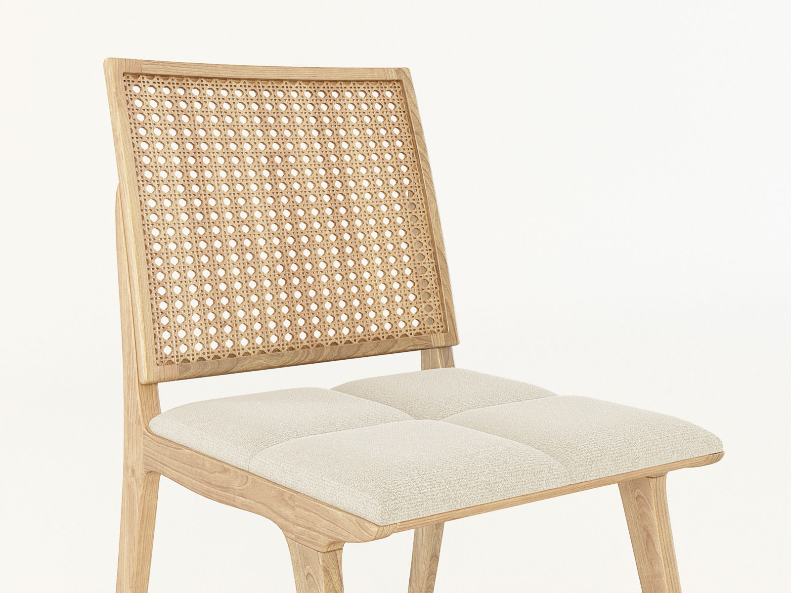 C120 Wood Chair 3D model_4