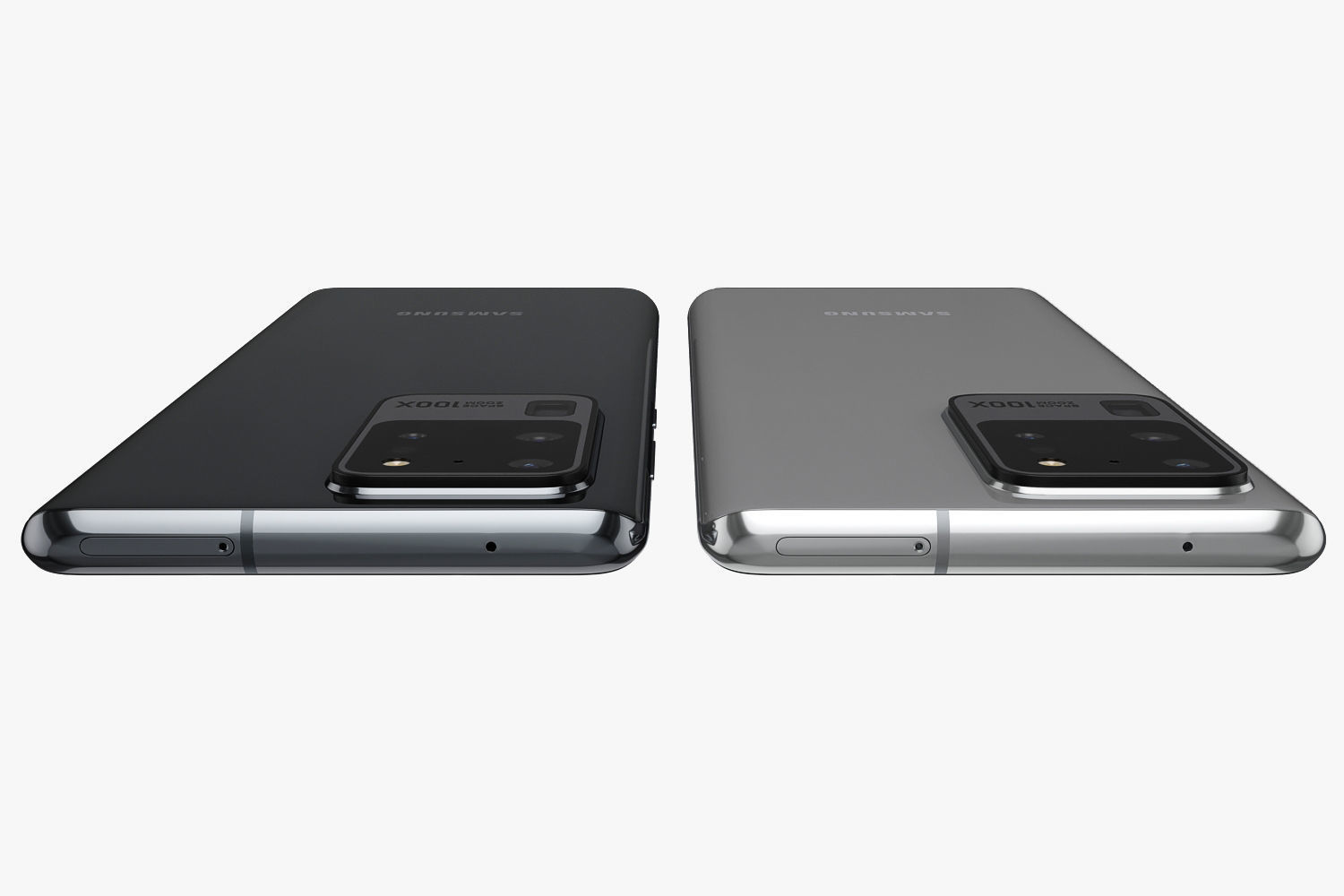 Samsung Galaxy S20 and S20 Plus and S20 5G Ultra black and gray 3D model_45