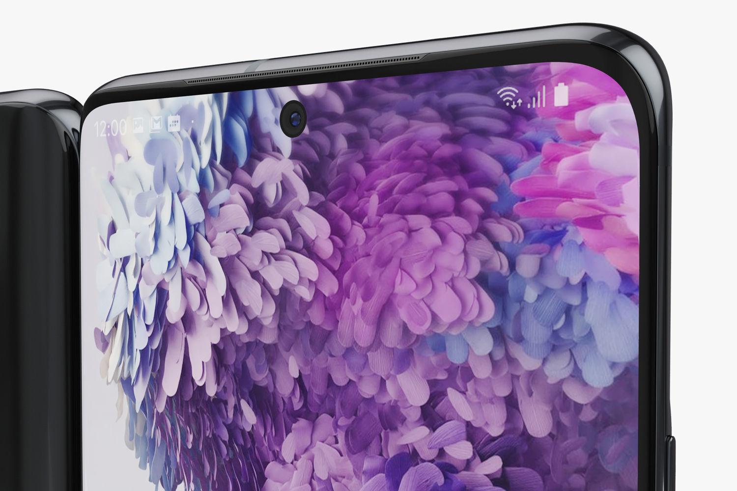 Samsung Galaxy S20 and S20 Plus and S20 5G Ultra black and gray 3D model_37