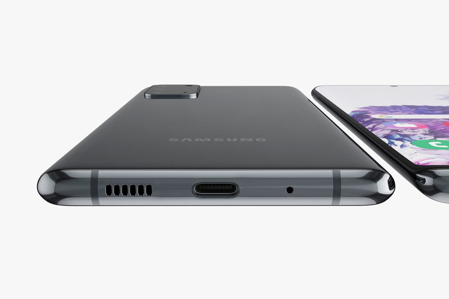 Samsung Galaxy S20 and S20 Plus and S20 5G Ultra black and gray 3D model_32