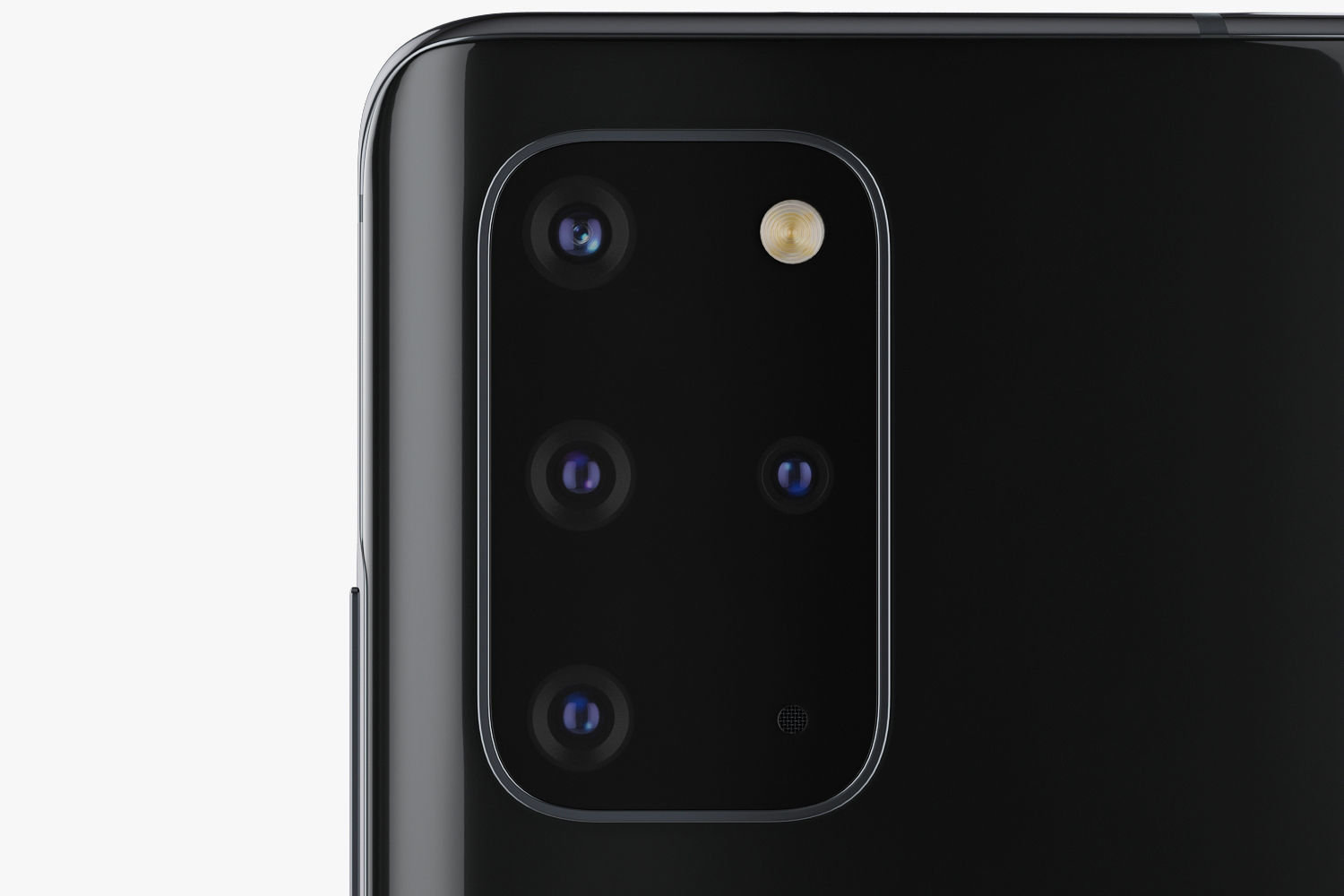 Samsung Galaxy S20 and S20 Plus and S20 5G Ultra black and gray 3D model_38