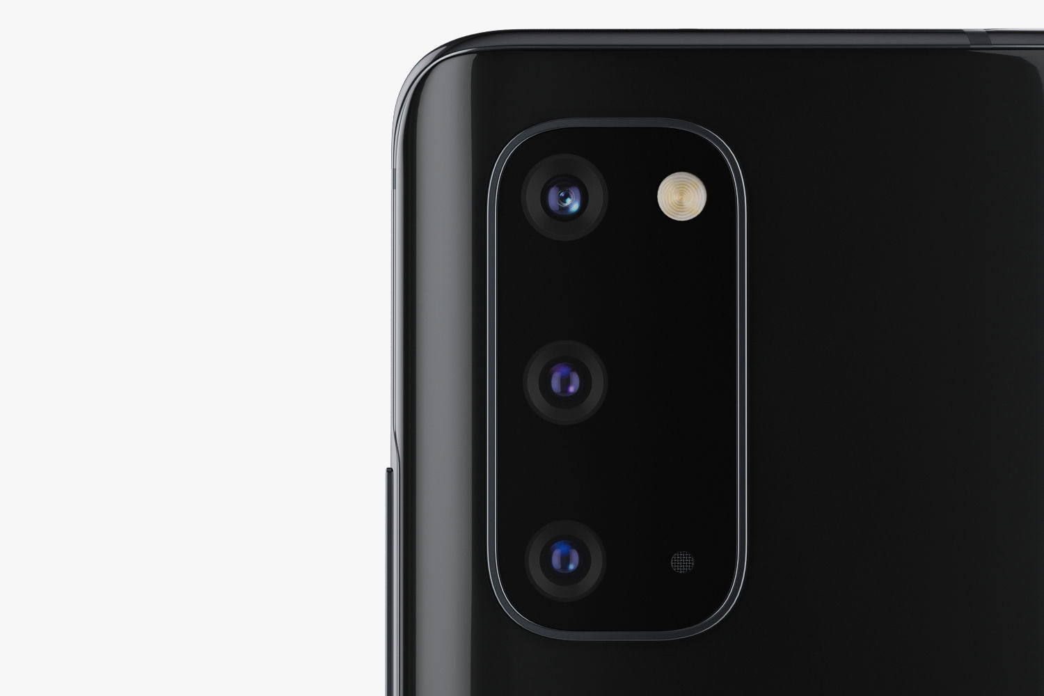 Samsung Galaxy S20 and S20 Plus and S20 5G Ultra black and gray 3D model_25