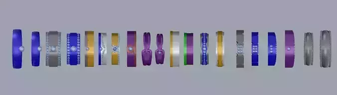  ring jewelry  wedding ring Korean jewelry 3D print model