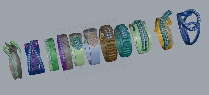  ring jewelry  wedding ring Korean jewelry 3D print model