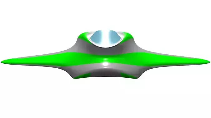 Spaceship flying object Low-poly 3D model