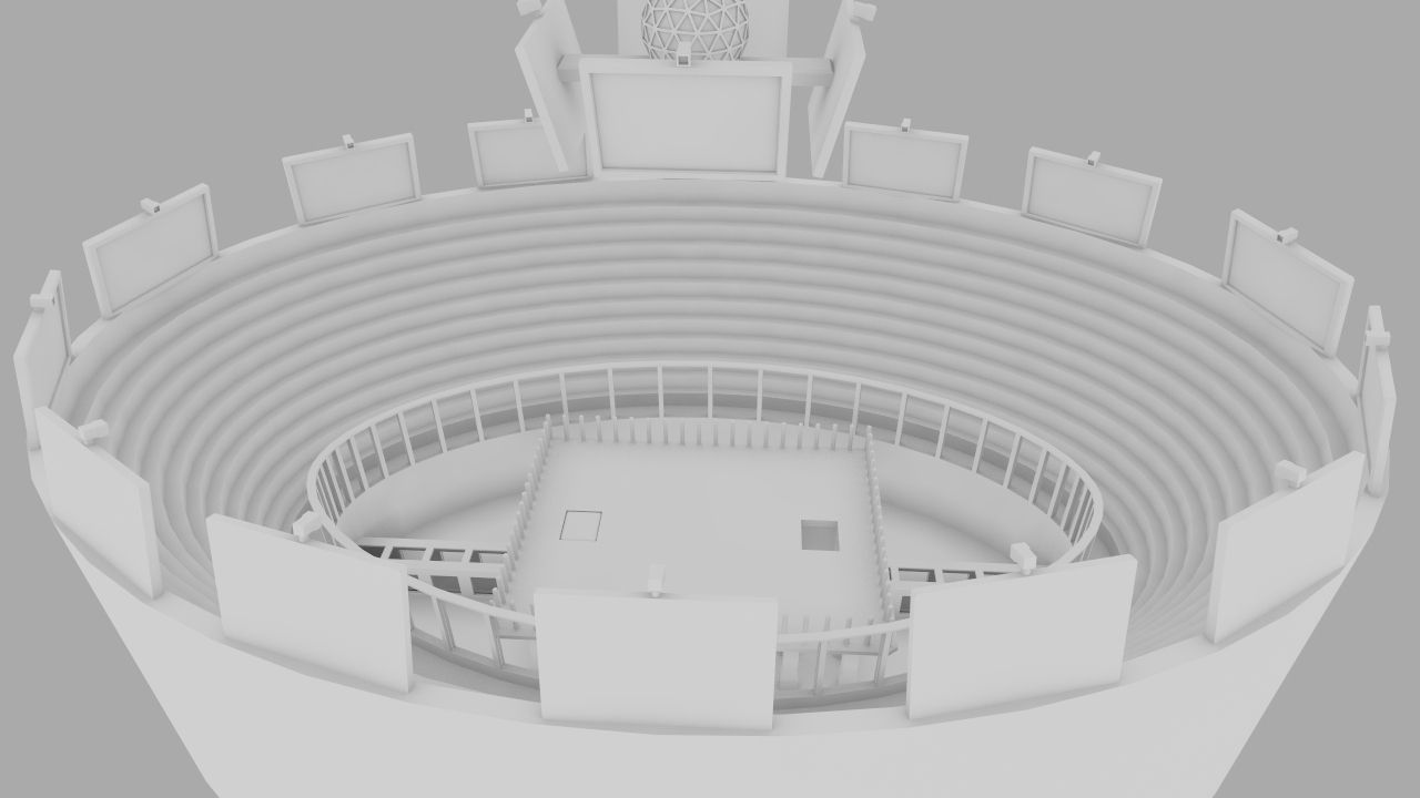 Futuristic Gladiators Arena Low-poly 3D model_3