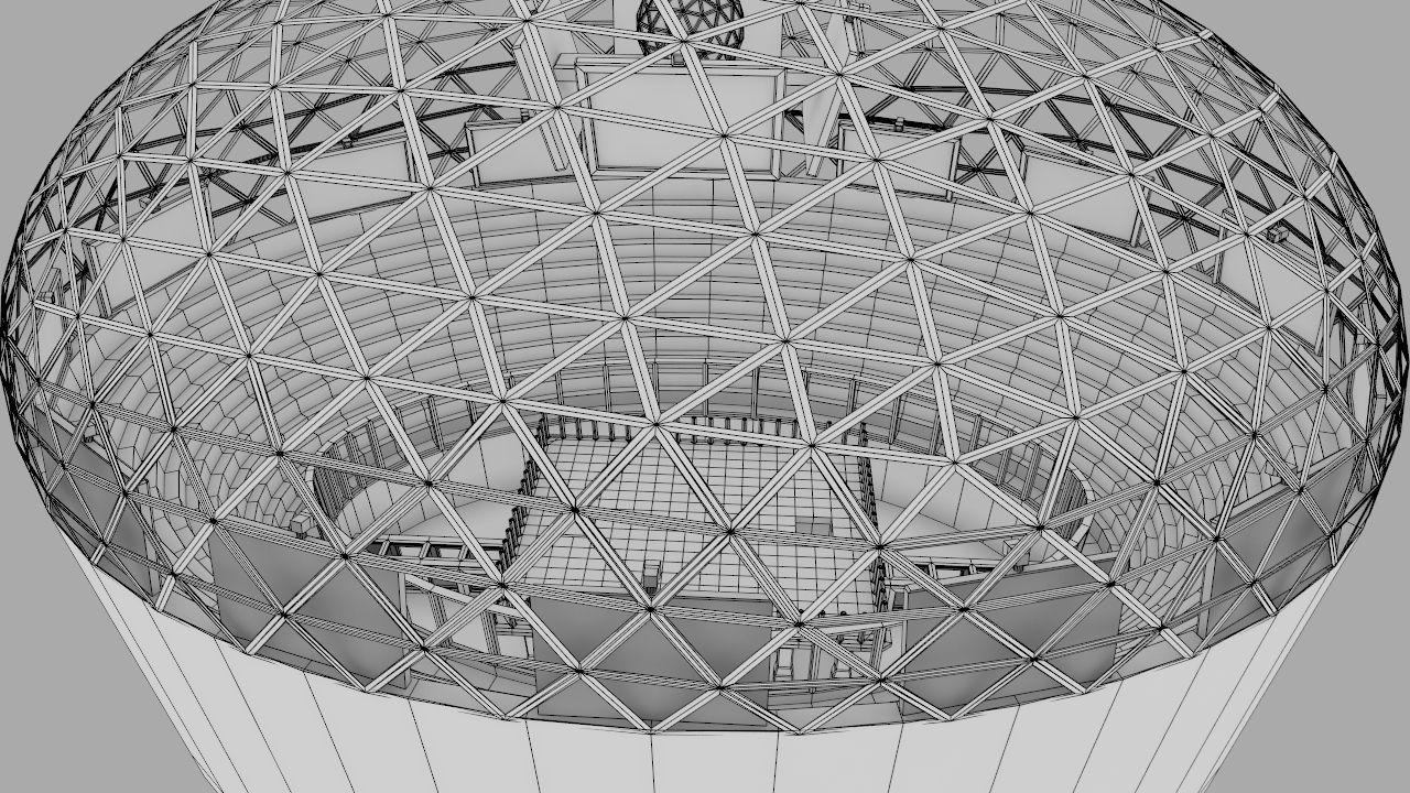 Futuristic Gladiators Arena Low-poly 3D model_2