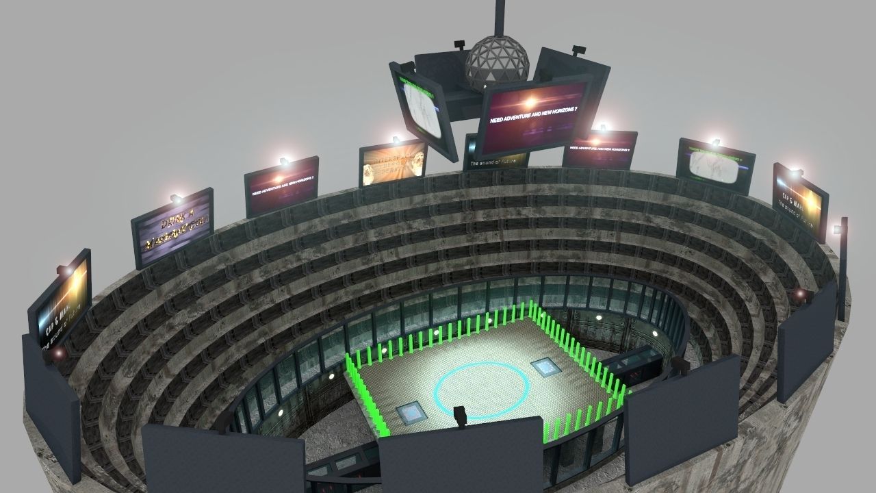 Futuristic Gladiators Arena Low-poly 3D model_1