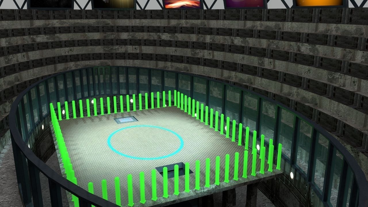 Futuristic Gladiators Arena Low-poly 3D model_8