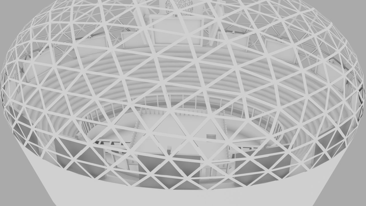 Futuristic Gladiators Arena Low-poly 3D model_4