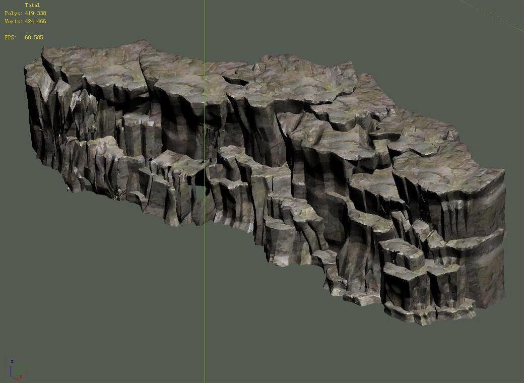 Snow White - Cliffs 04 3D model_5