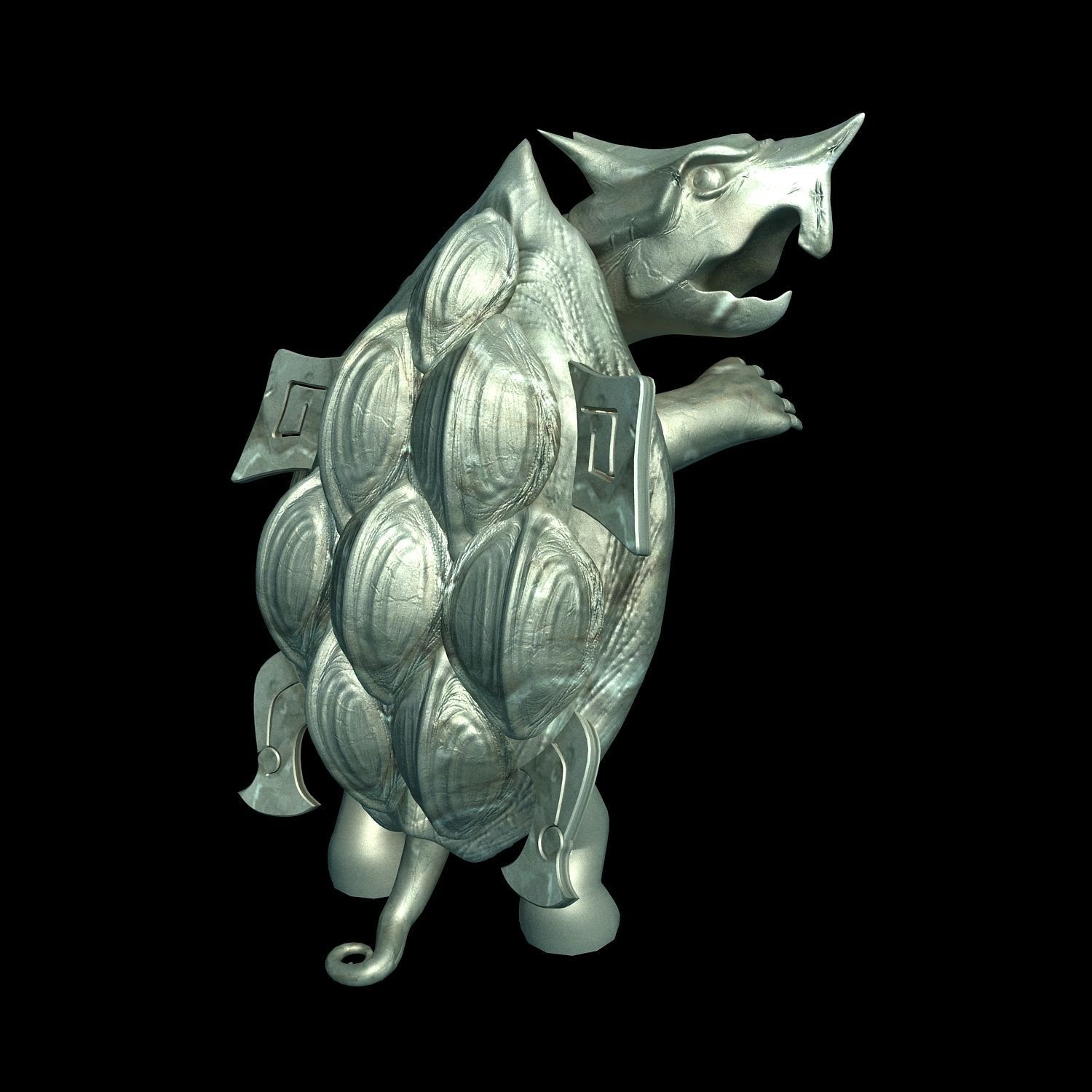 Gang Indoor - Feng Shui Array - Basalt Stone 3D model_2