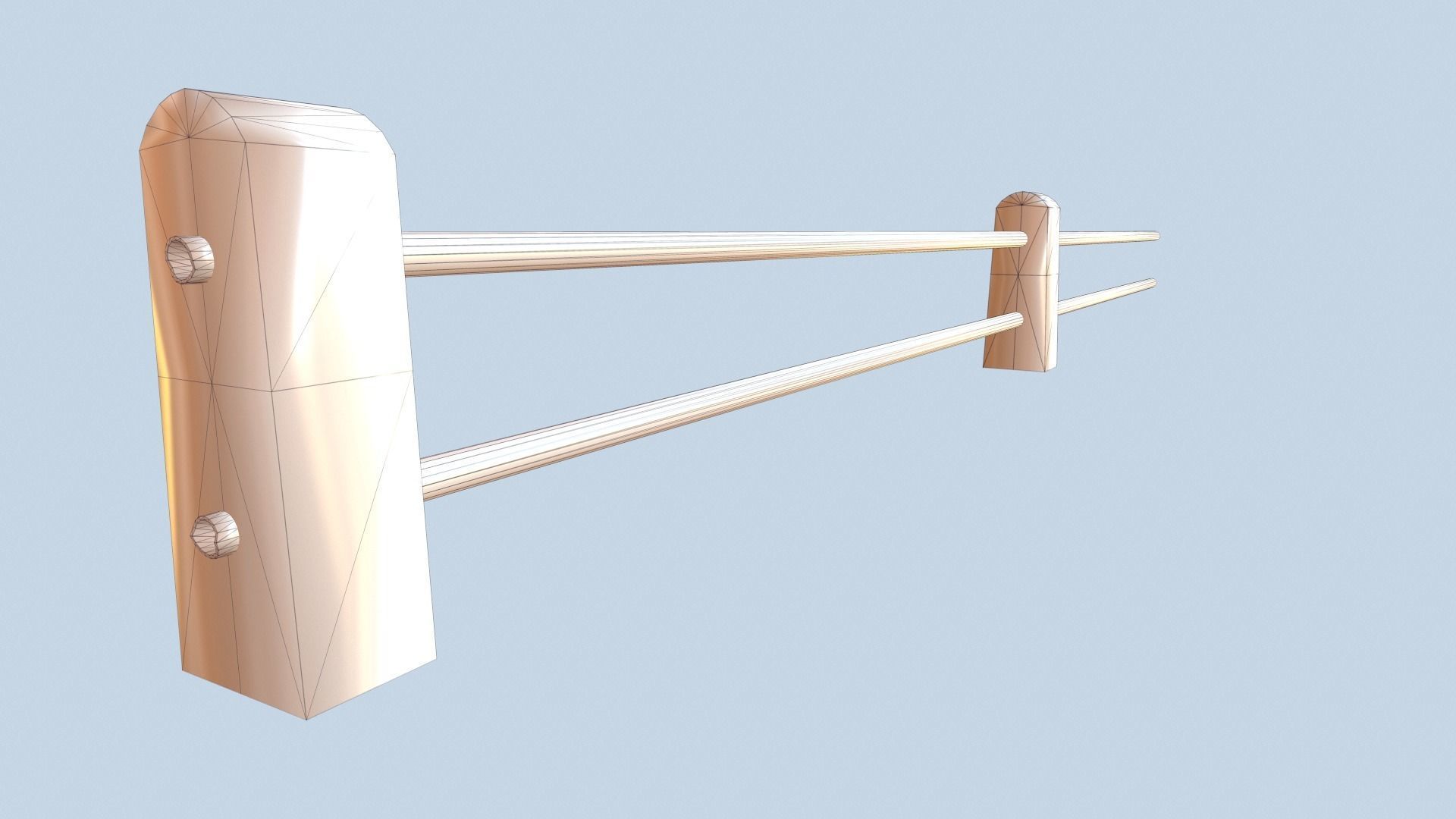 Metal Rail Road Low-poly 3D model_10