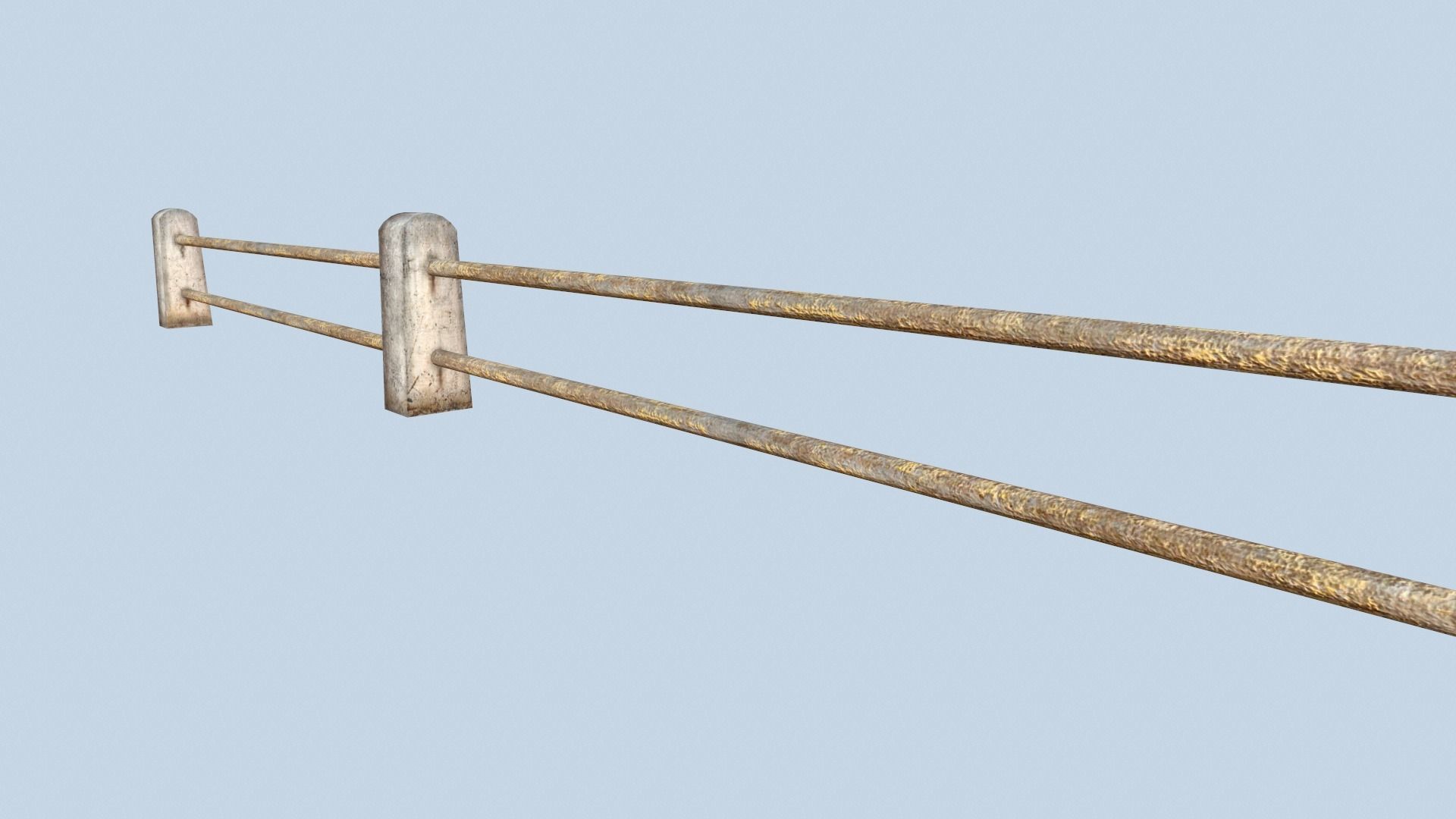 Metal Rail Road Low-poly 3D model_3