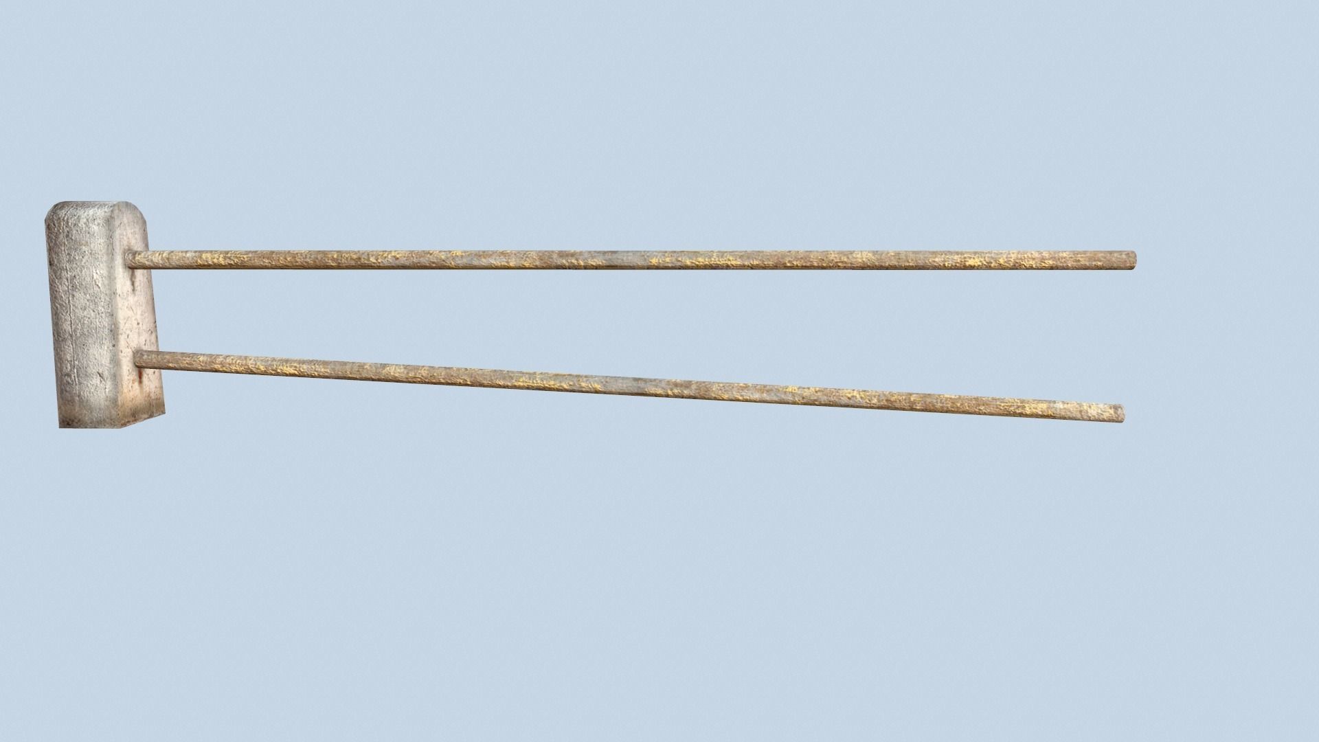 Metal Rail Road Low-poly 3D model_5