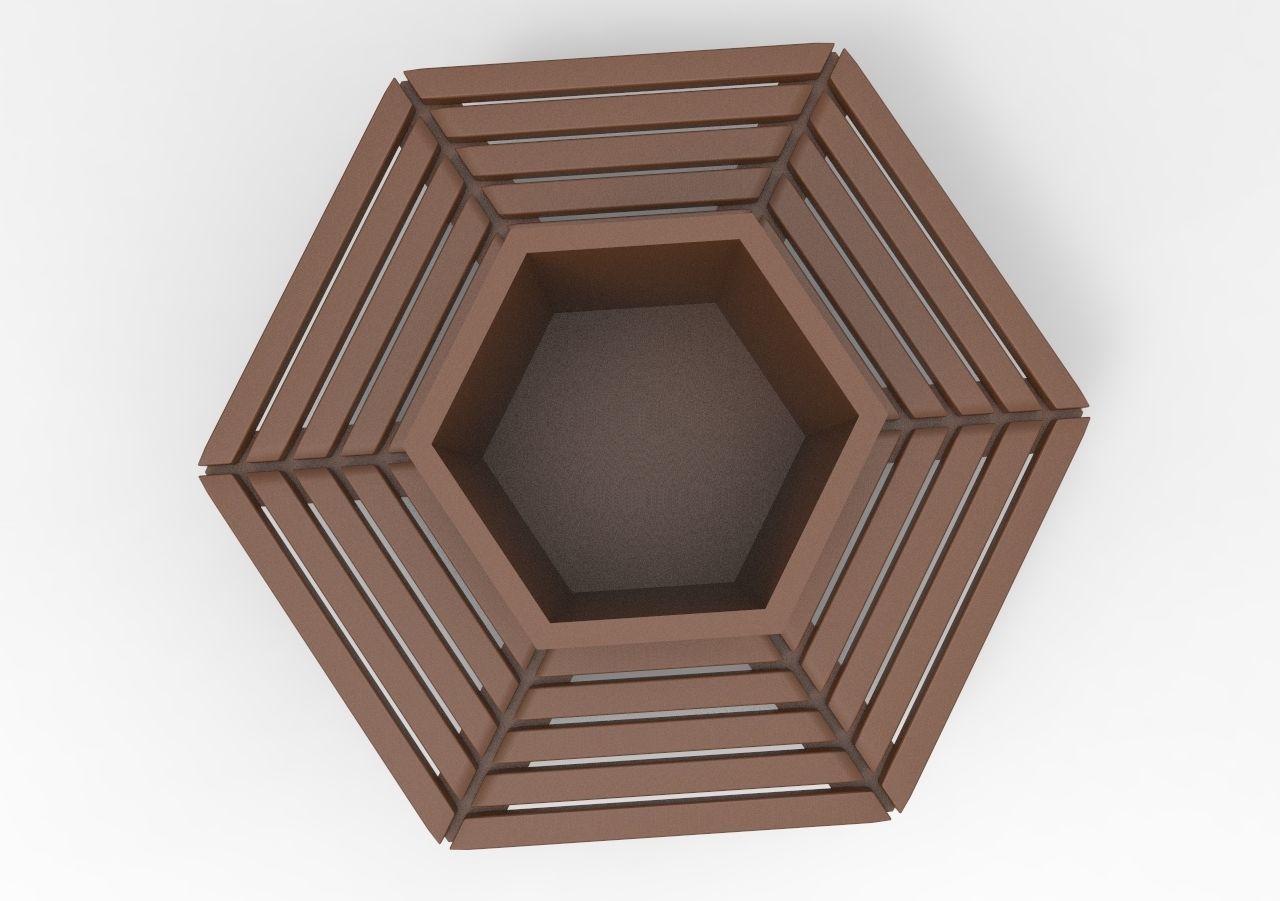 street bench 3D print model_3