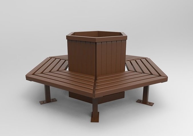 street bench 3D print model
