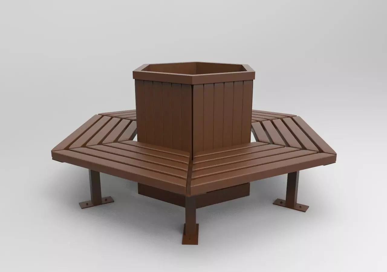 street bench 3D print model_0