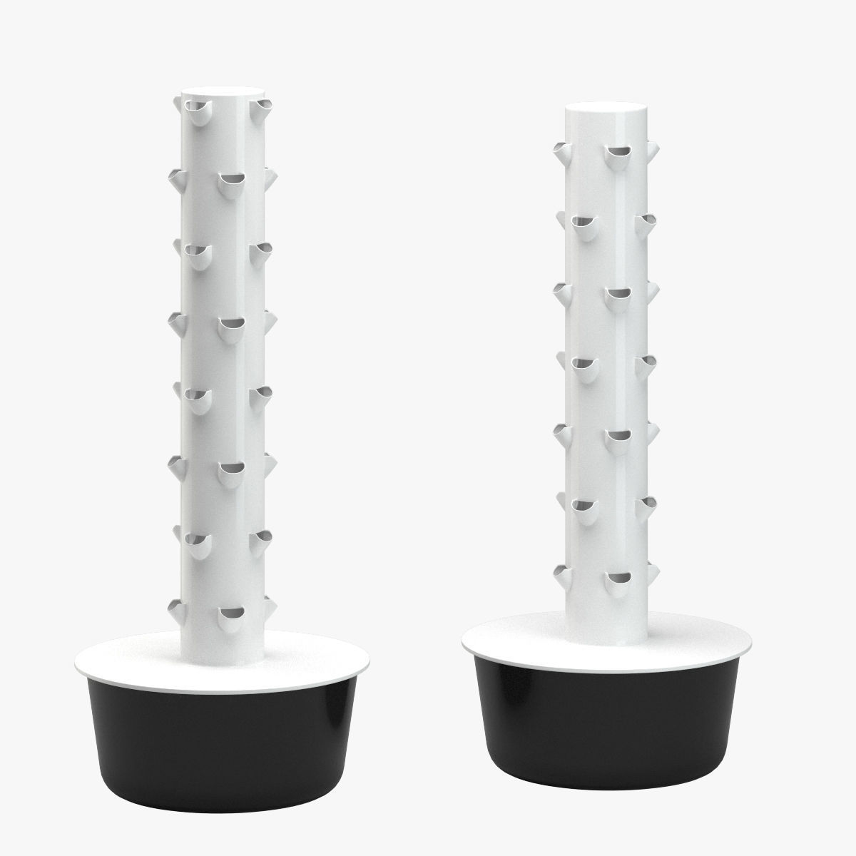 Future Growing Garden Plant Tower 3D model_3