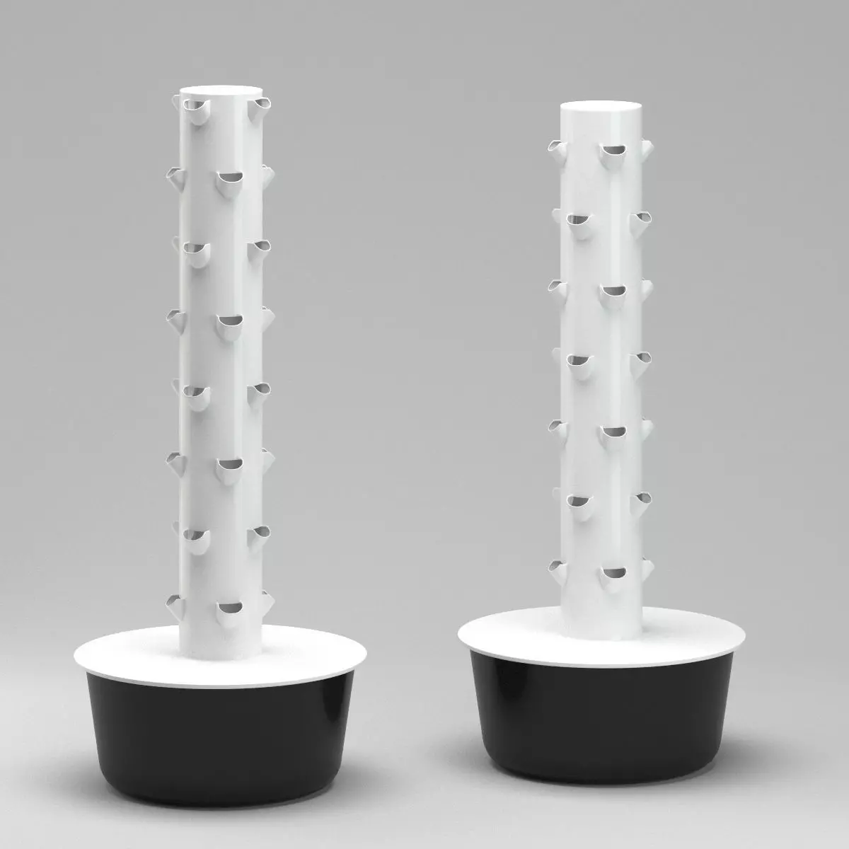 Future Growing Garden Plant Tower 3D model_0